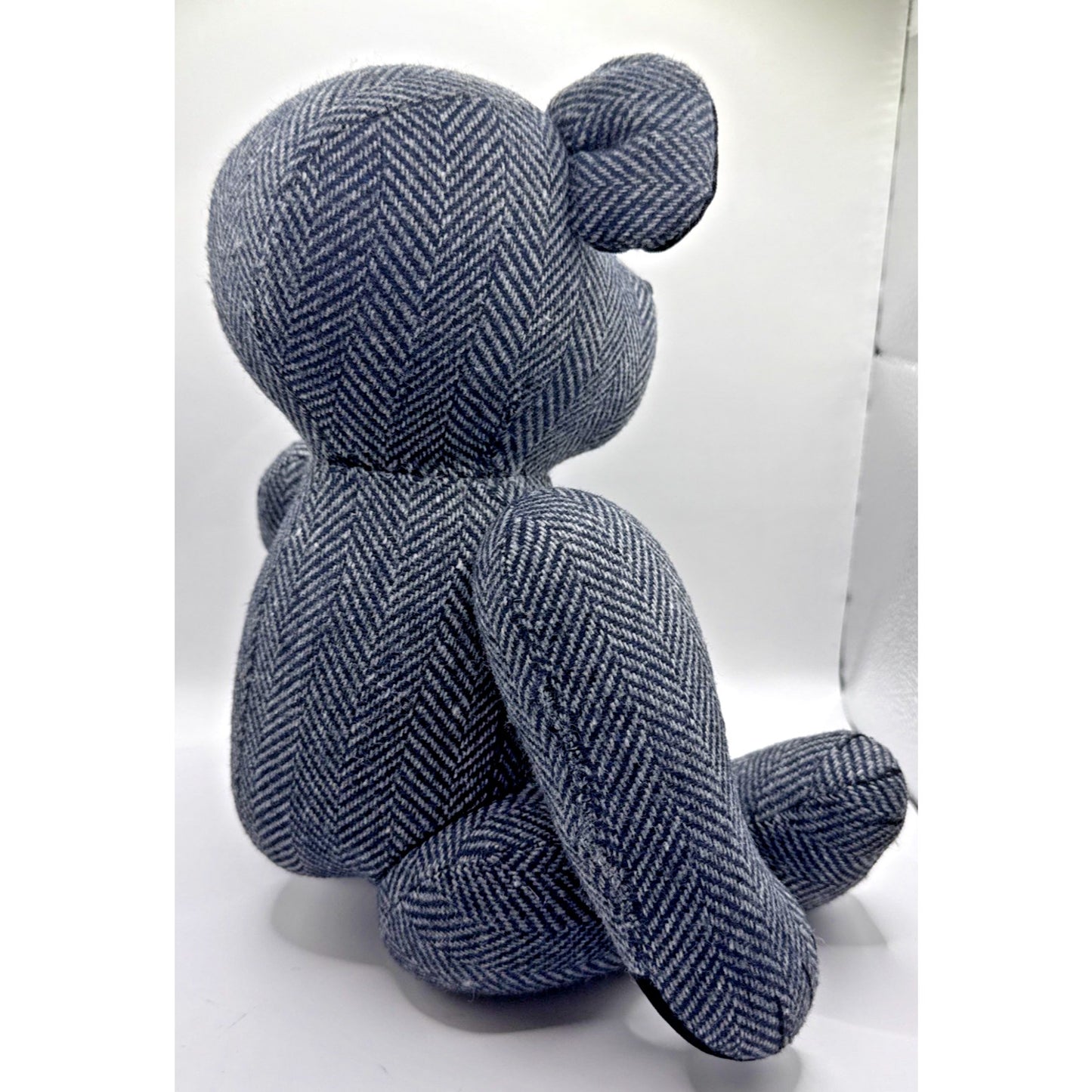 Handmade Tweed Teddy Bear Herringbone Jointed Corduroy Harris Read