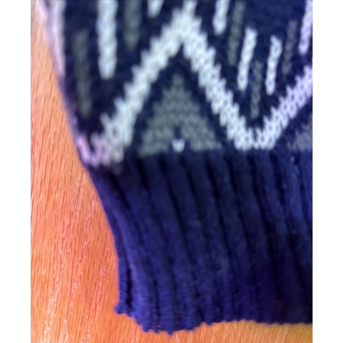 Vtg Skjaeveland Algard Norwegian Design Sweater Wool Childs Sz 6 Navy Gray White