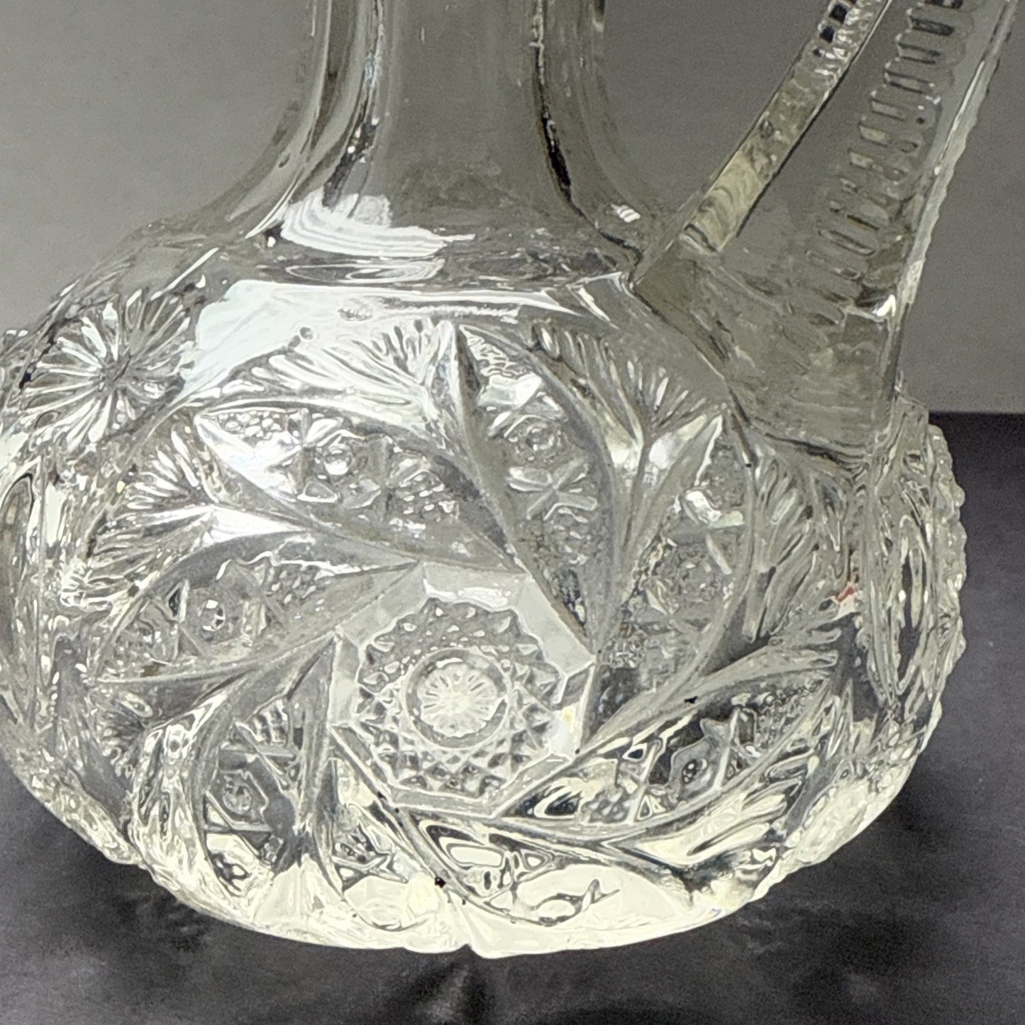 EAPG McKee Glass Daisy Aztec Spinner Cruet Stopper As Is