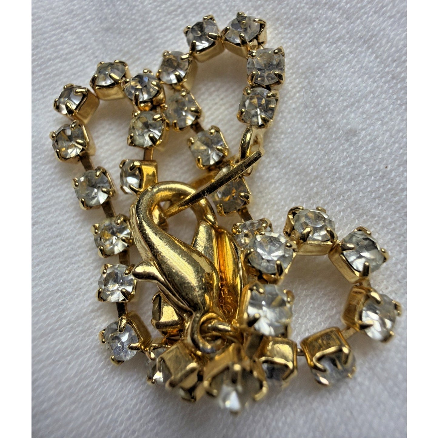Vintage Park Lane Gold Tone Faceted Rhinestone Tennis Bracelet 7.25”