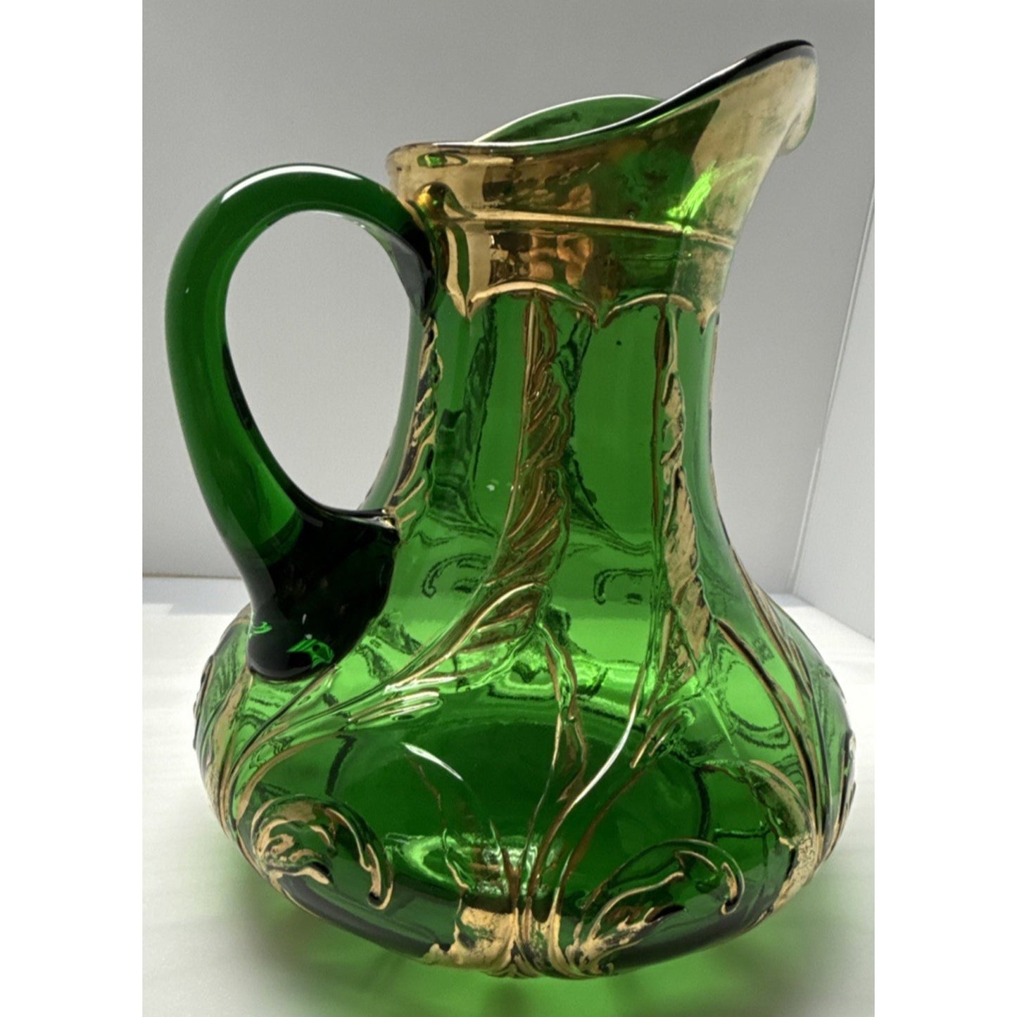 Eapg Lot of 6 Dugan Glass Waving Quill Water Lemonade Set Pitcher Tumbler As Is