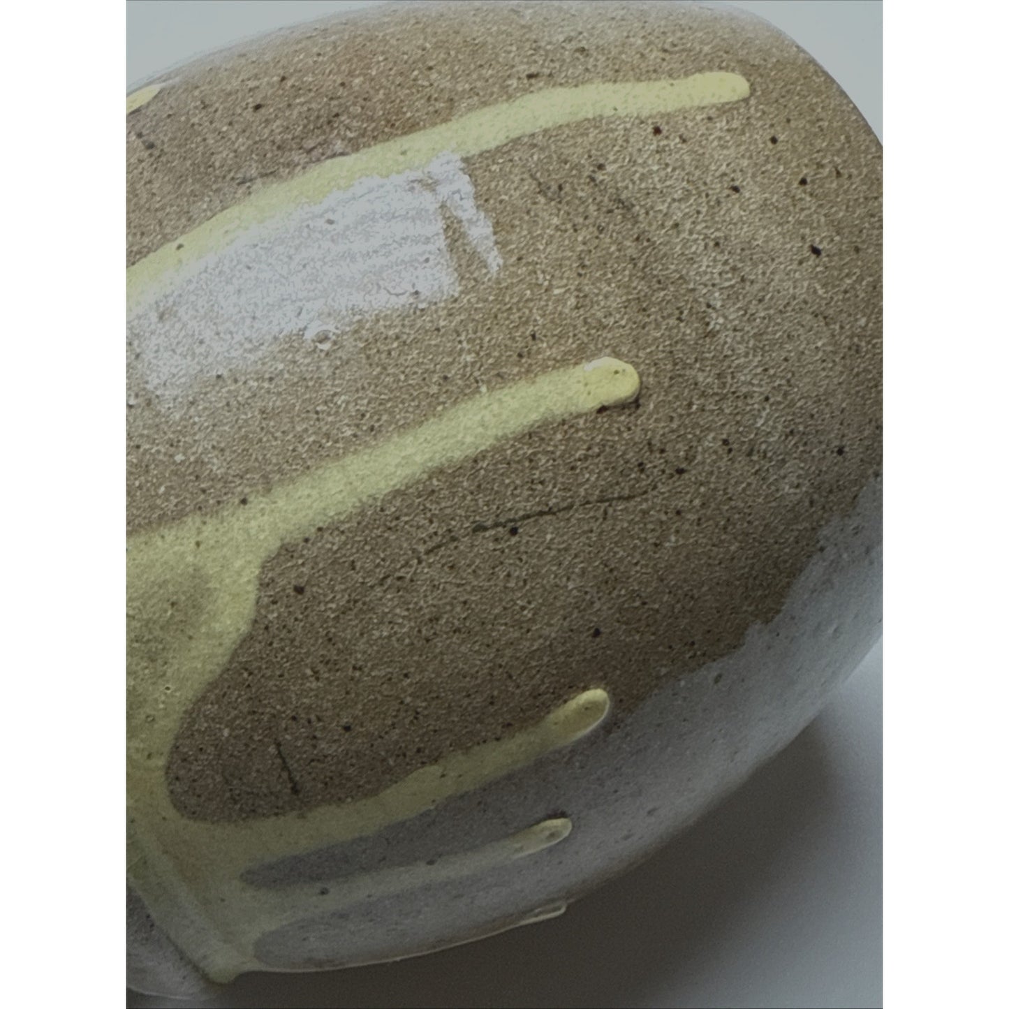 Vtg Studio Art Pottery Drip Glaze Honey Pot Jar Cache Pot Vase Stoneware Signed