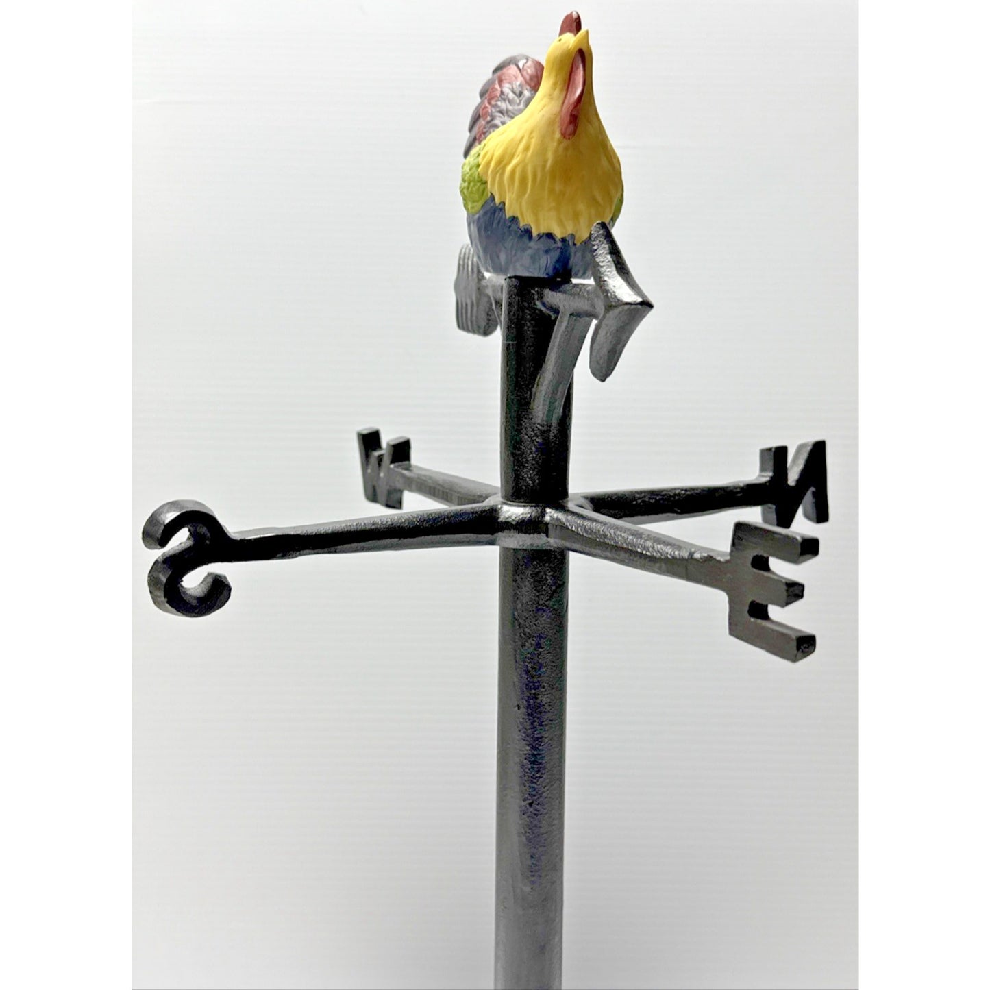 Vintage Susan Winget Cast Iron Rooster Weathervane Tabletop Farmhouse Chic