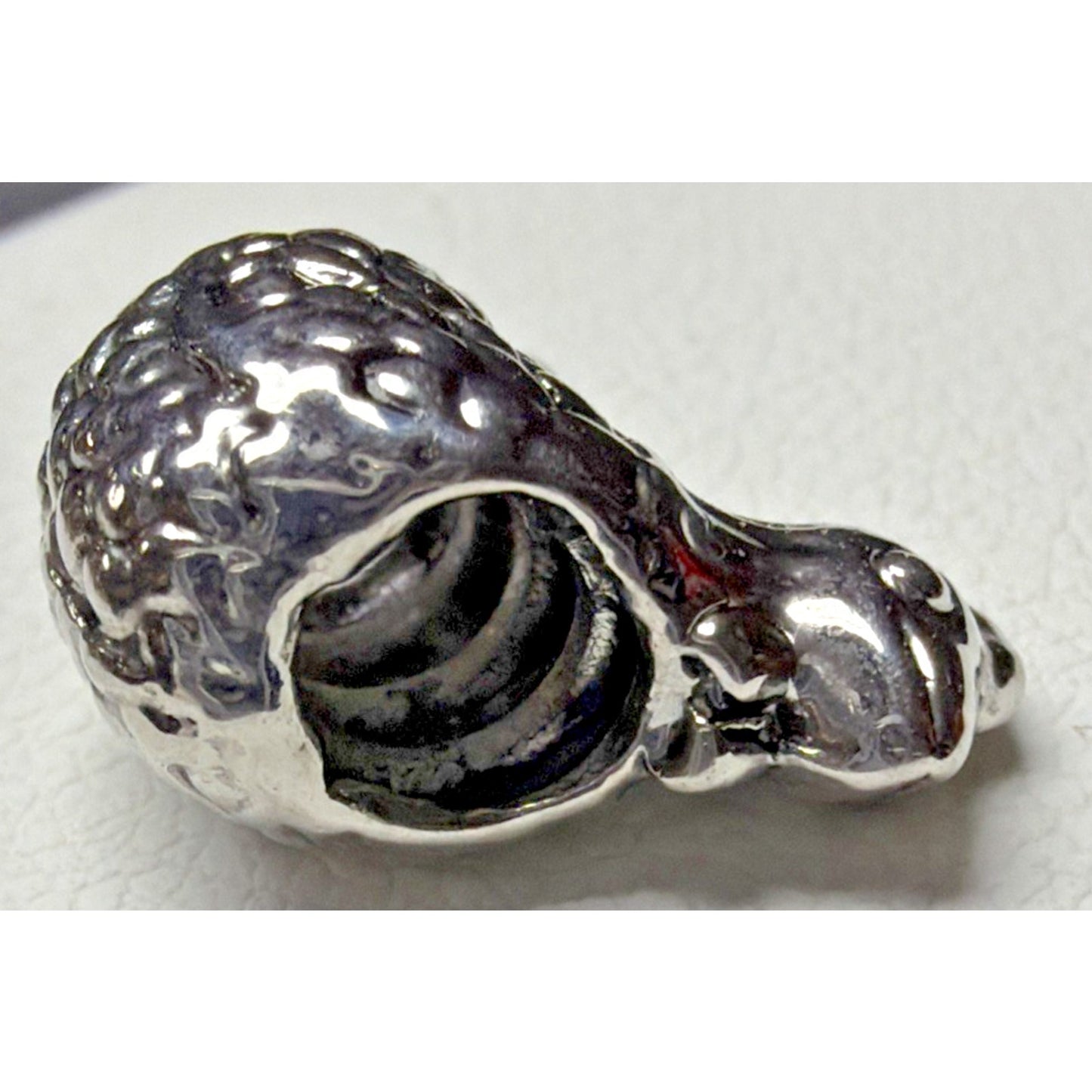 Vintage Sterling Silver Rooster Hen Chicken Bead Charm