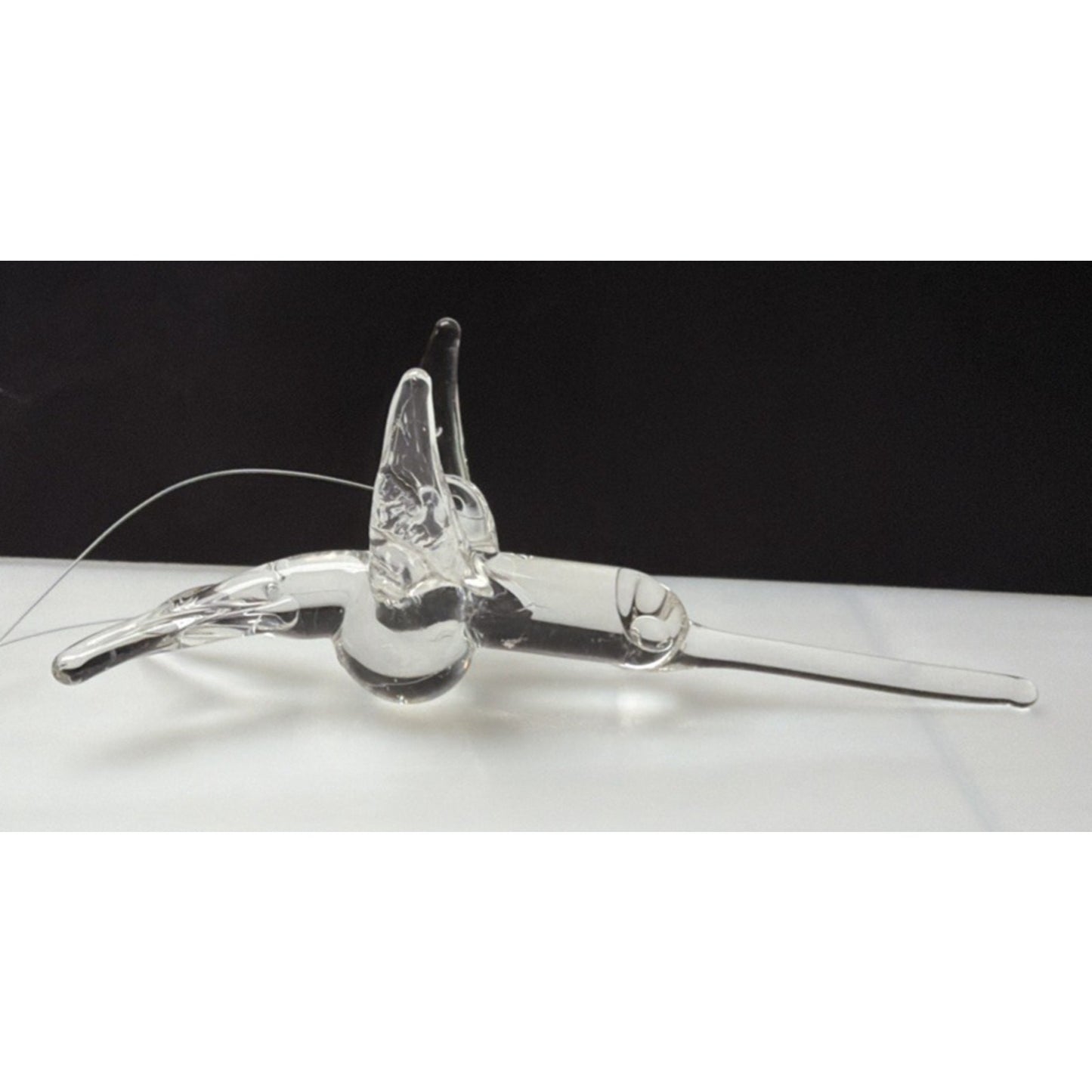 Vintage Lot of 2 Hand Blown Glass Hummingbird Ornaments Suncatcher Figurines