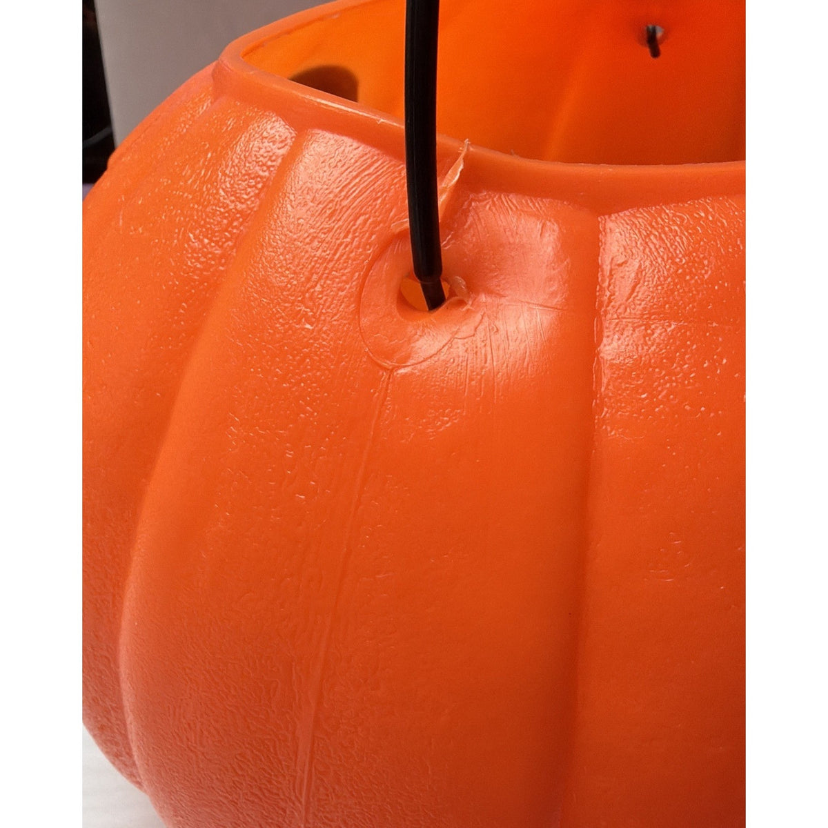 Vtg Union Products Halloween Blow Mold Pumpkin Jack O Lantern Candy Bucket Pail