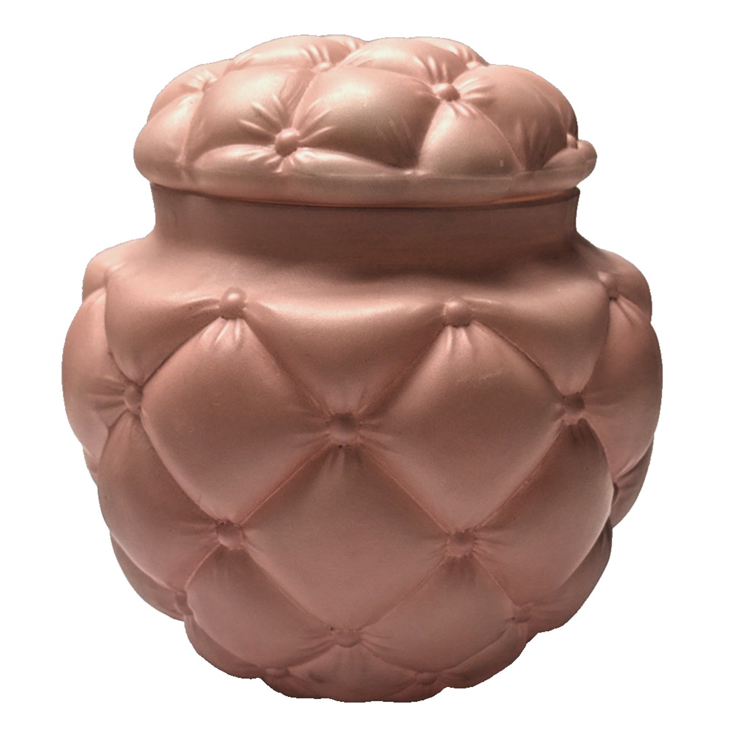 EAPG Consolidated Glass Florette Quilted Mauve Pink Satin Biscuit Cracker Jar