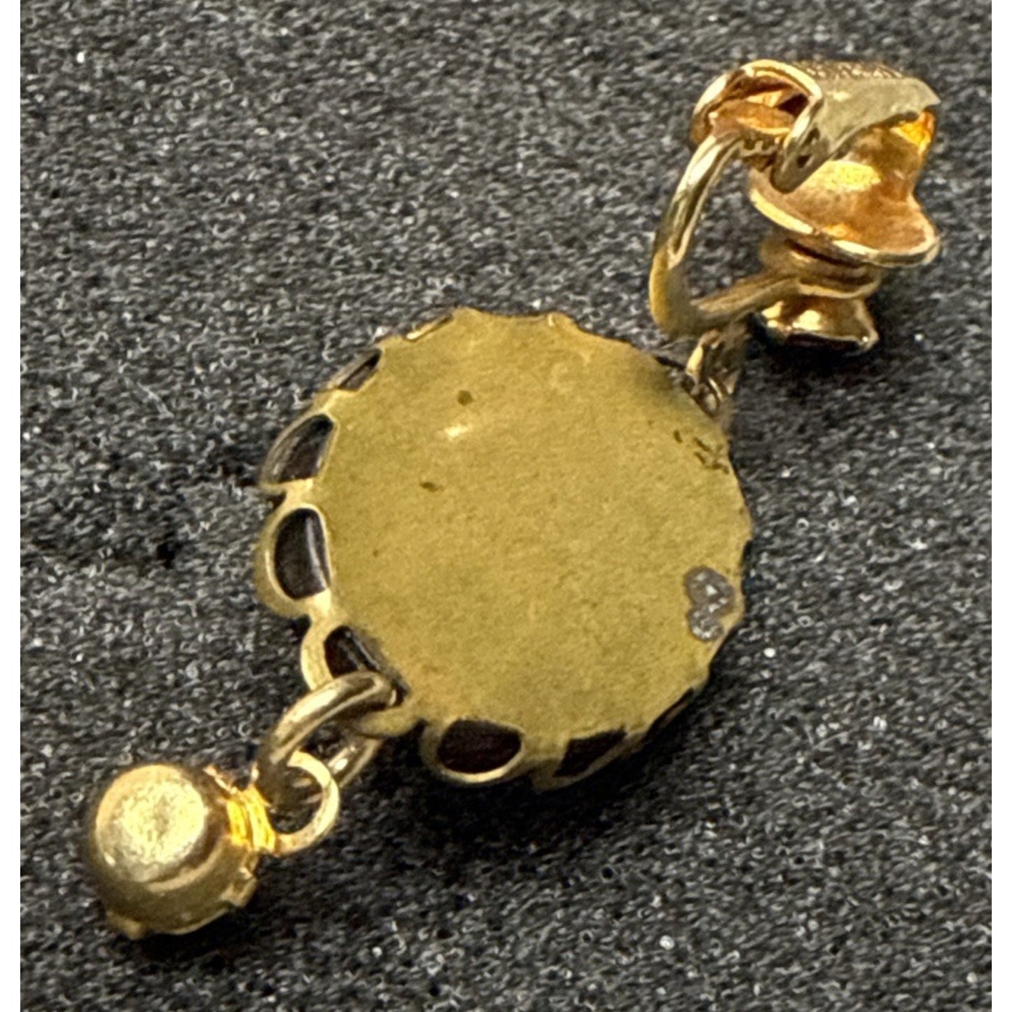 Vintage Juliana D&E Celebrity Glass Intaglio Cameo Clip Earring 1 Only