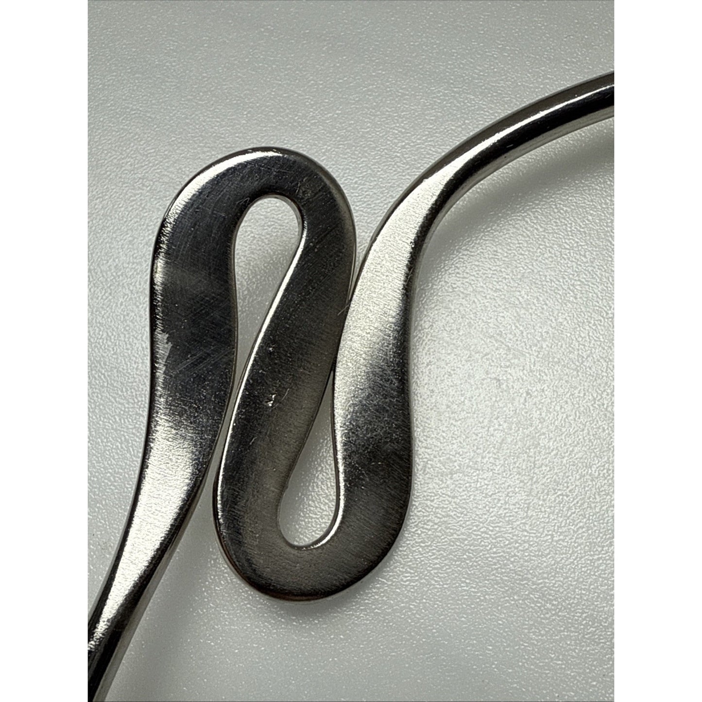 Vintage Napier Modernist Silver Tone Twisted Collar Necklace