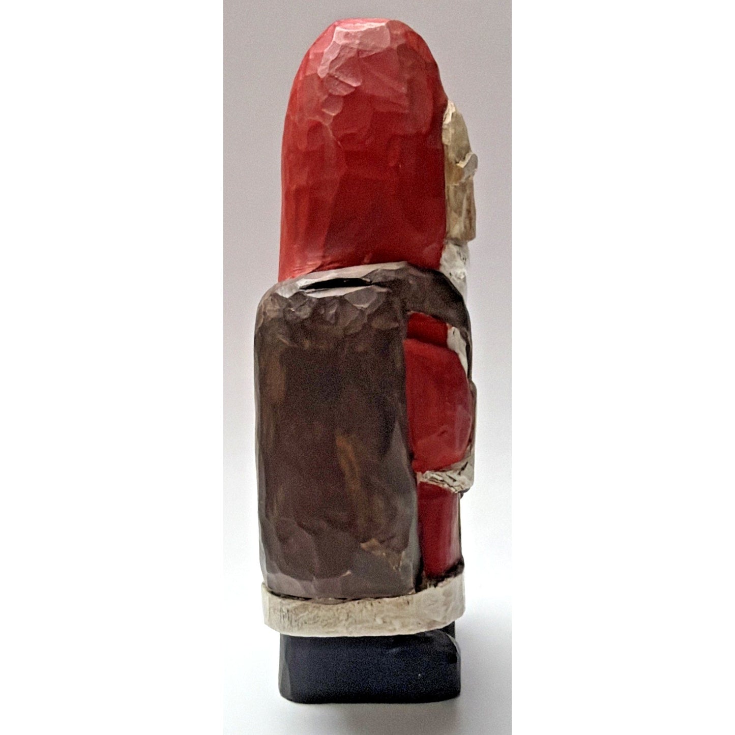 Vtg JAM Wood Carving Folk Art Santa Claus Bag Hand Painted
