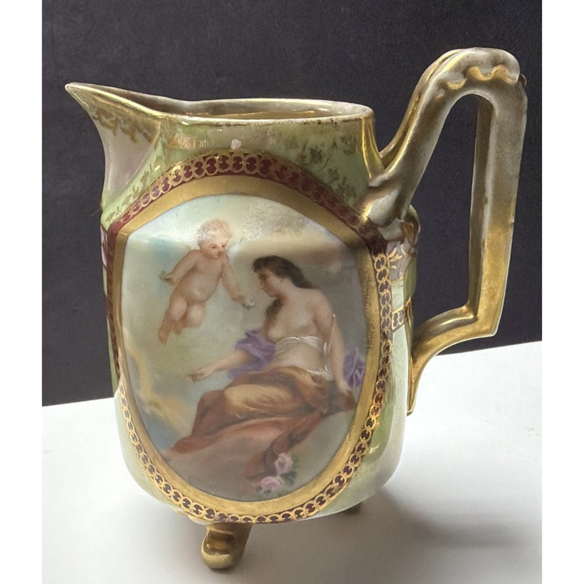 Antique Royal Vienna Style Mocha Set Service Sugar Creamer Victorian As Is 4443M