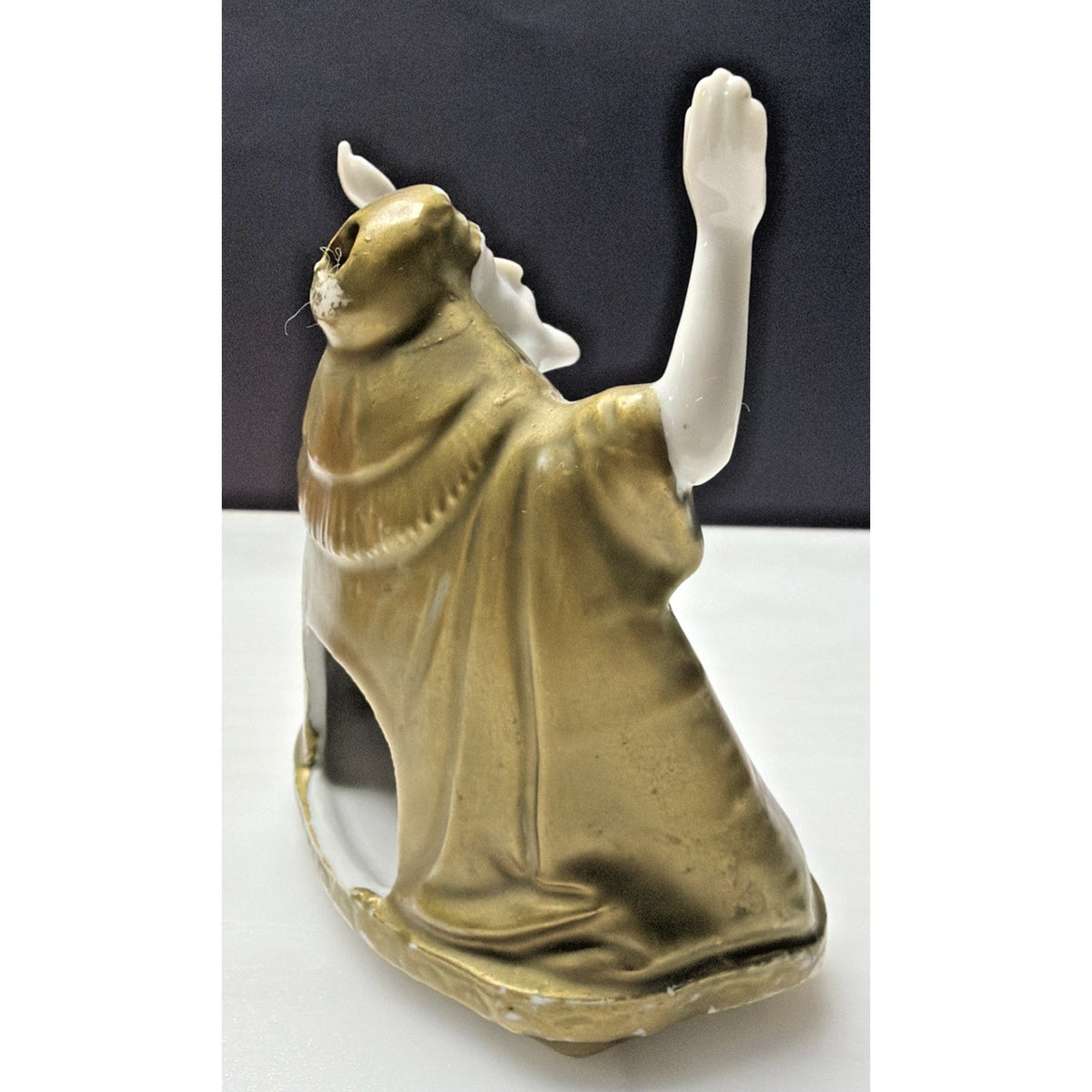 Old Porcelain Figurine Incense Burner Bedouin Man Wiseman Religious Saint As Is