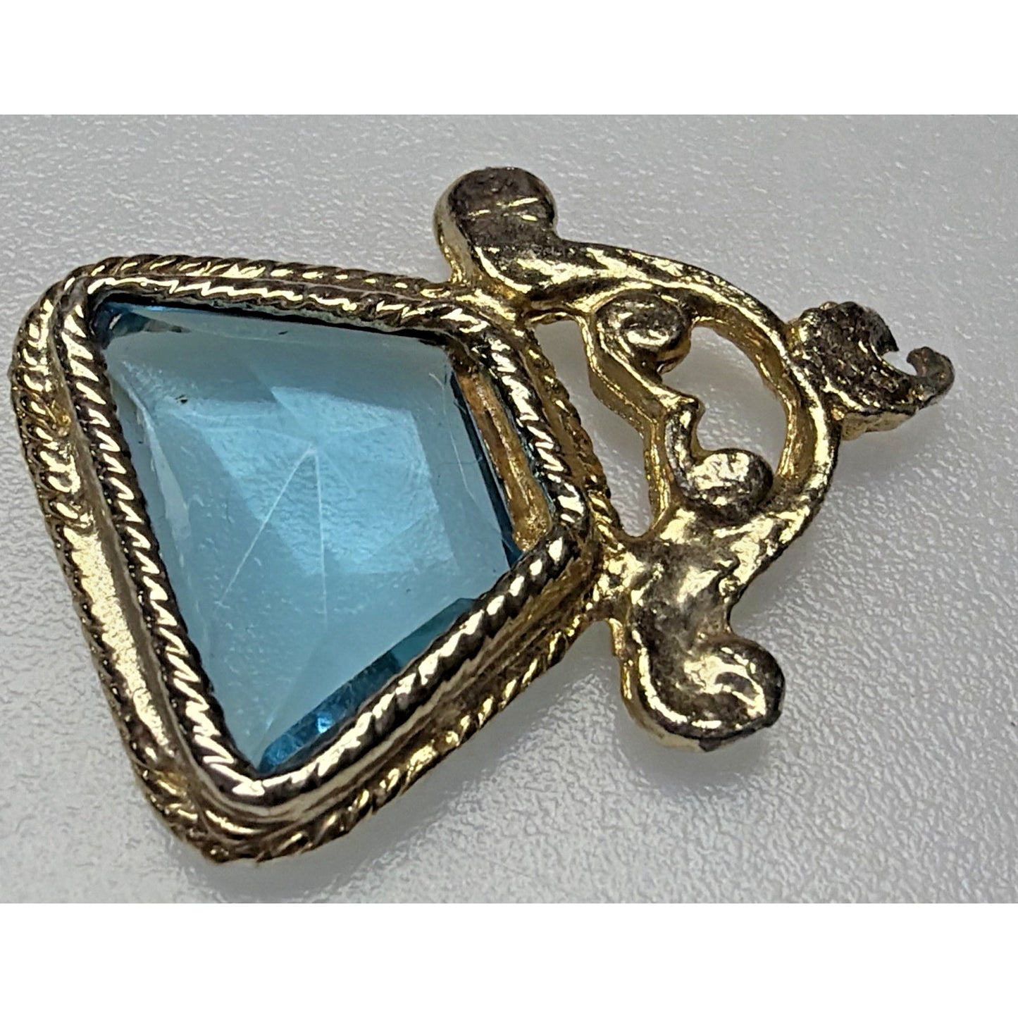 Vtg Lot of 5 Metal Glass Crystal Cut Gemstone Pendant Charms Lantern As Is Read