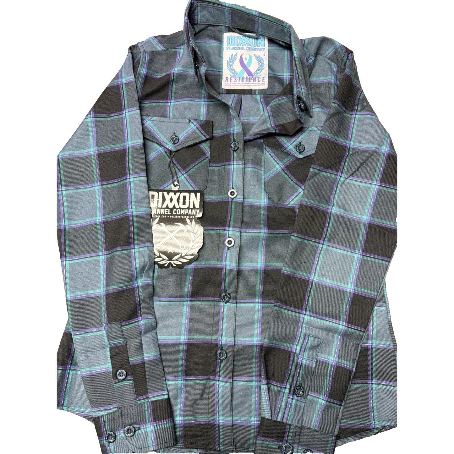 Dixxon Flannel Company Resilience Limited Ed New Women SM Plaid Blue Purple NEW
