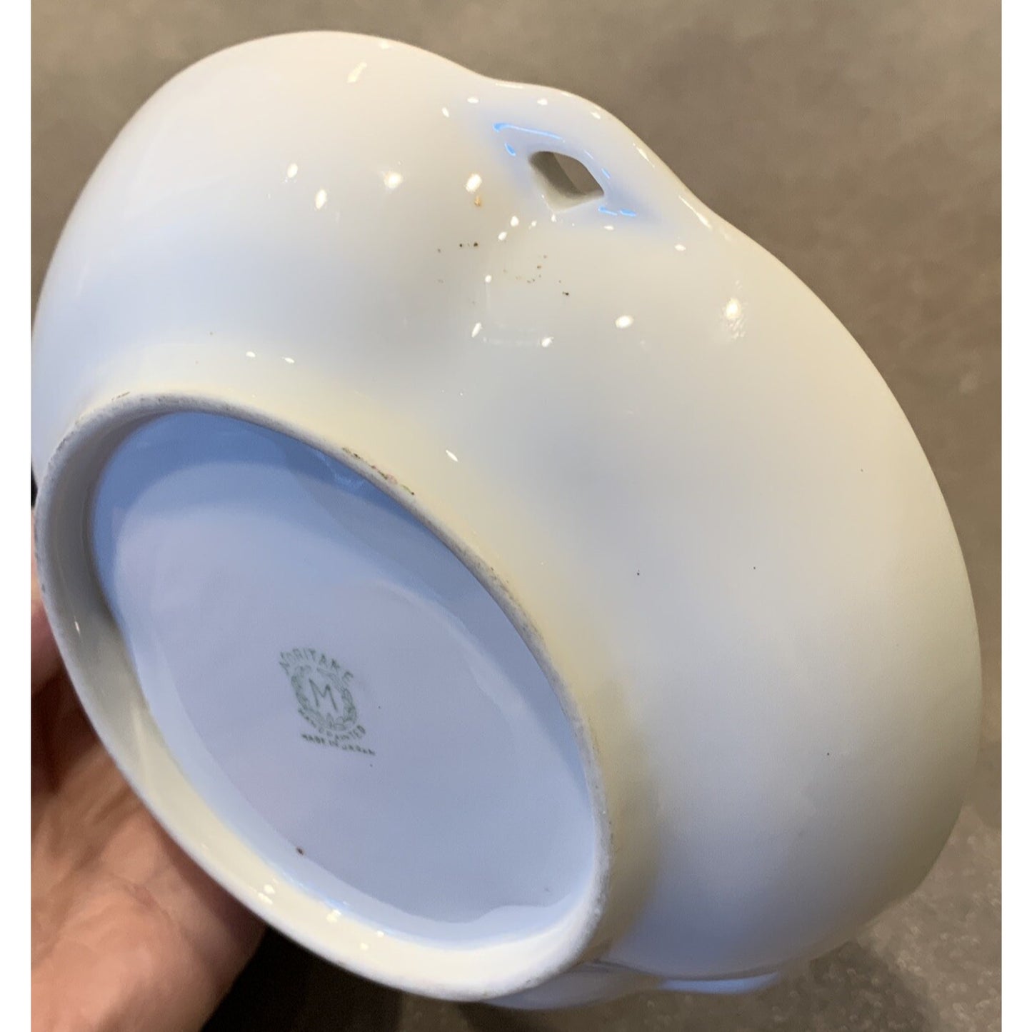 Noritake Morimura Japan Hand Painted Roses Floral Bowl Reticulated Handles Gold