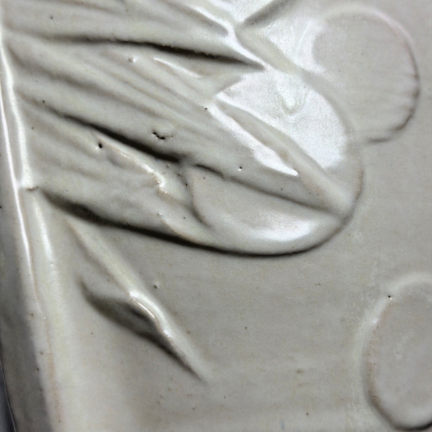 Art Deco McCoy Pottery White Matte Sand Dollar Vase Handles 14" As Is