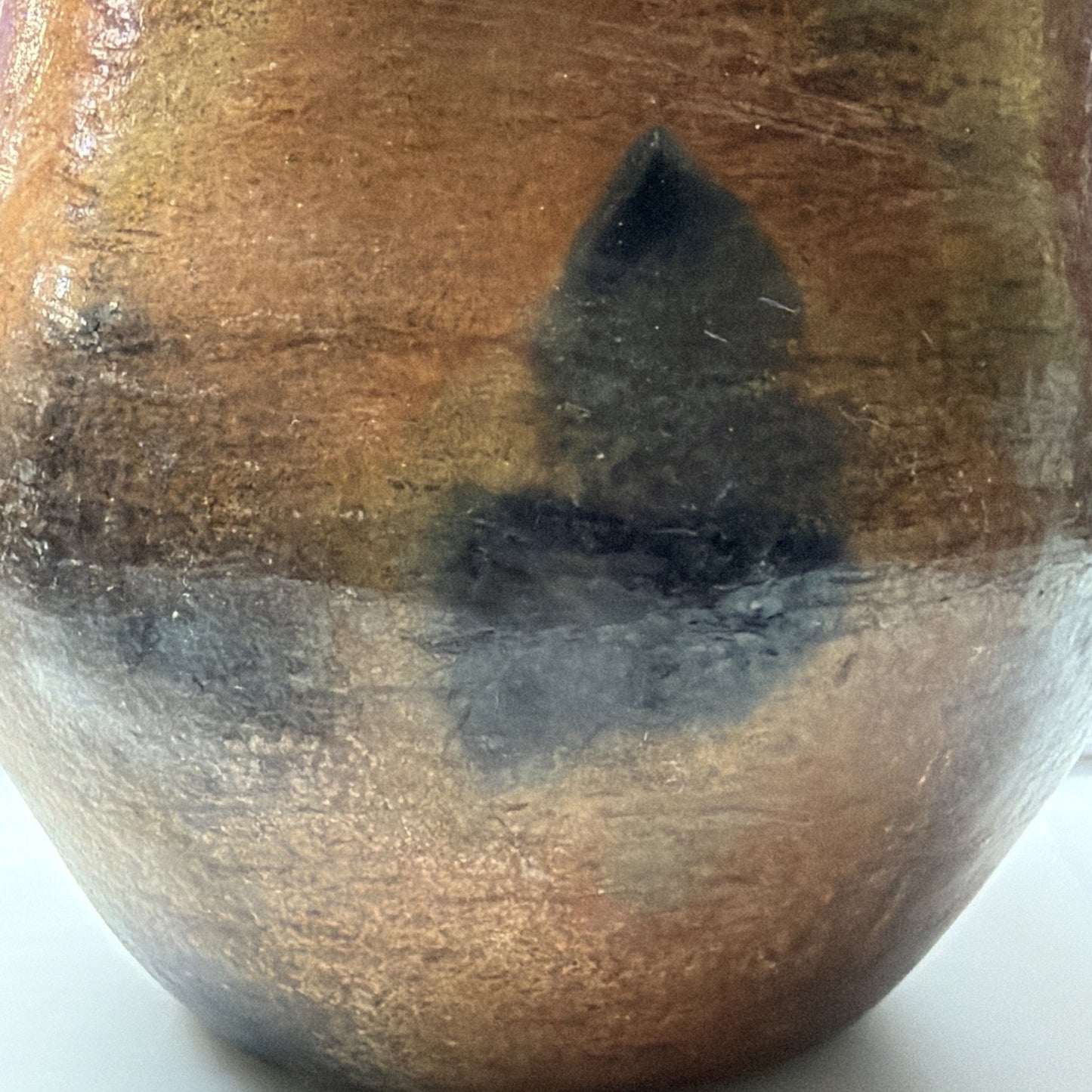 Vintage Navajo Art Pottery Vase Pinon Pine Pot Rope Glazed Fired As Is