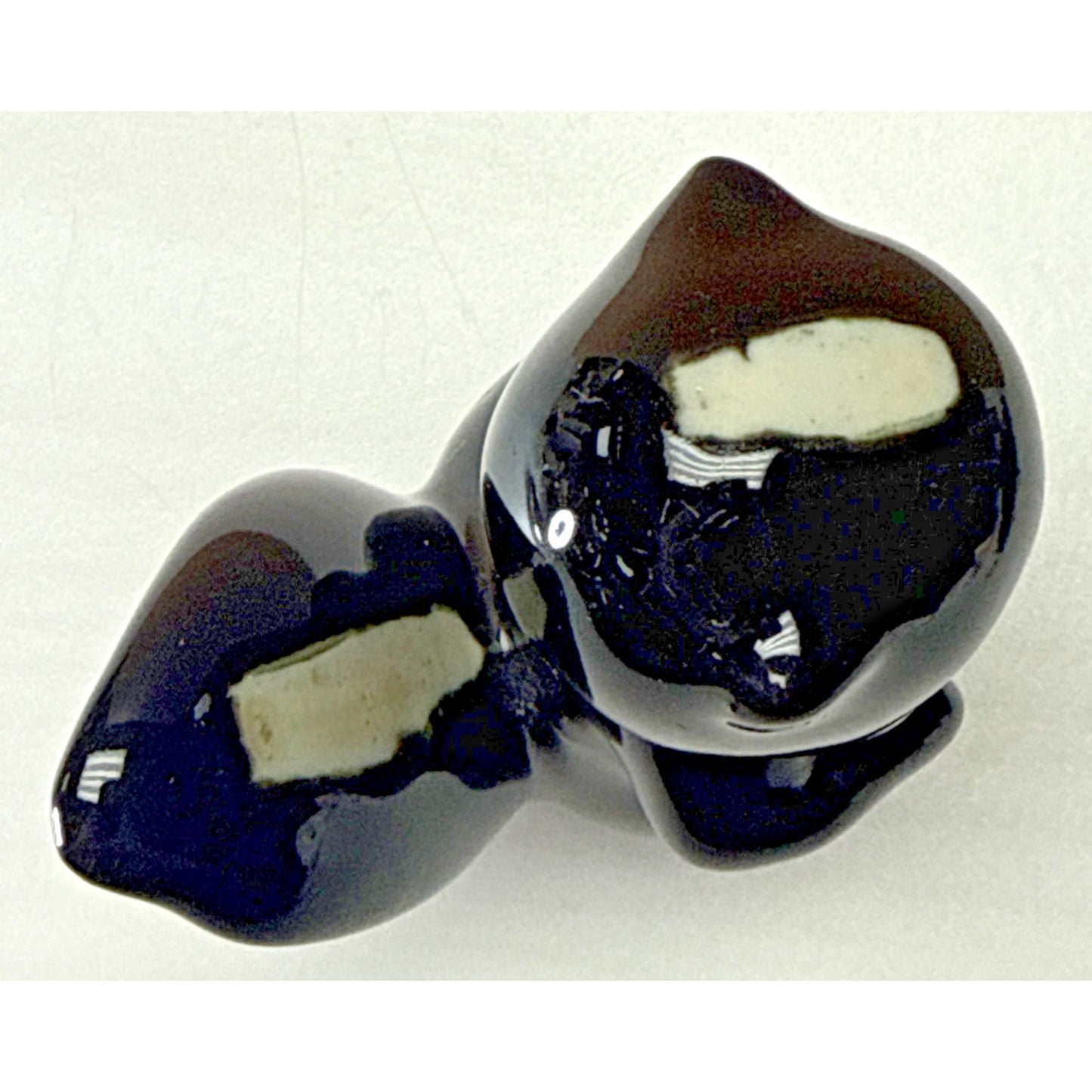 Vintage California Art Pottery Delee Black White De Skunk Stinkie Figurine