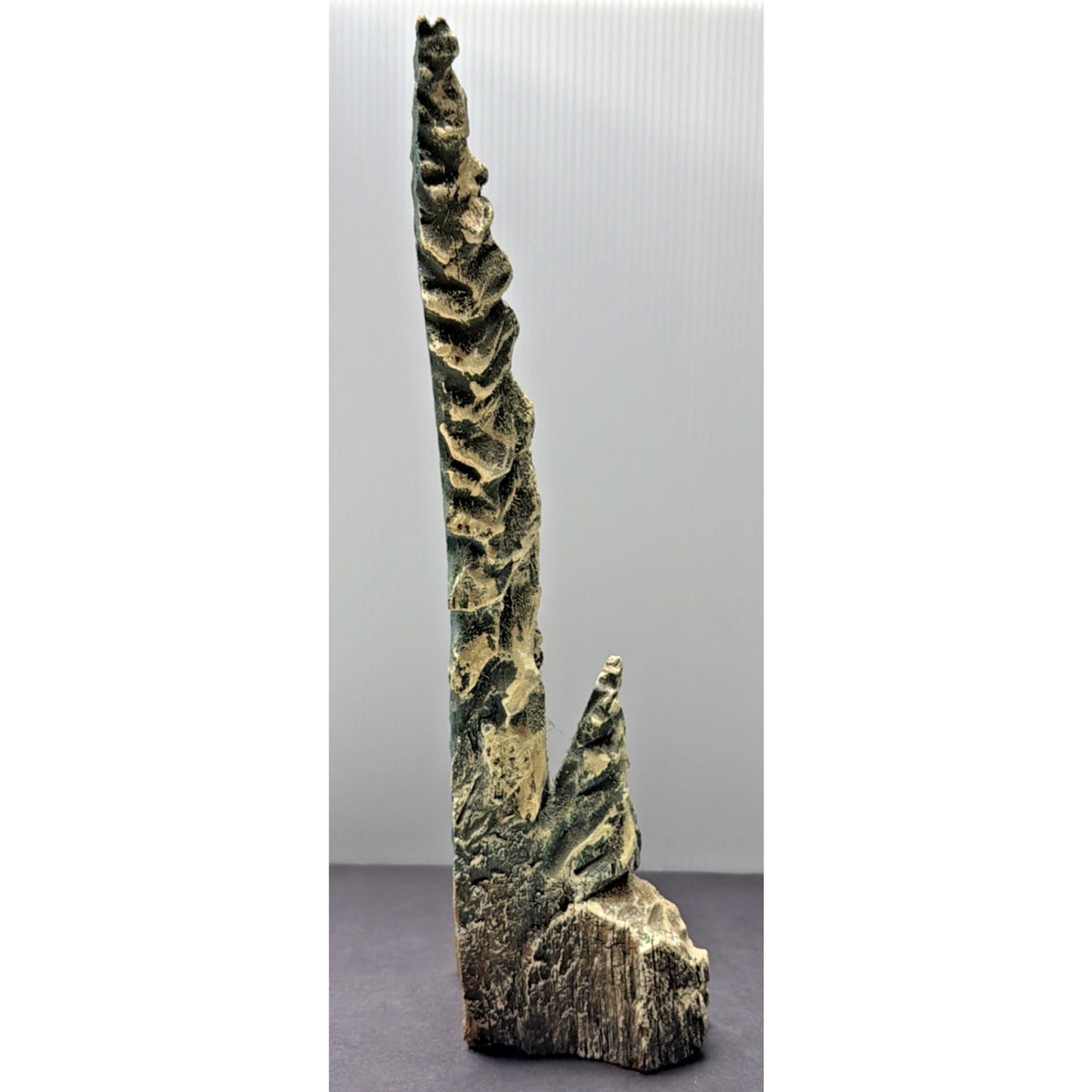 Vintage Kirt Curtis Wood Carved Evergreen Trees Hand Painted 11 inch