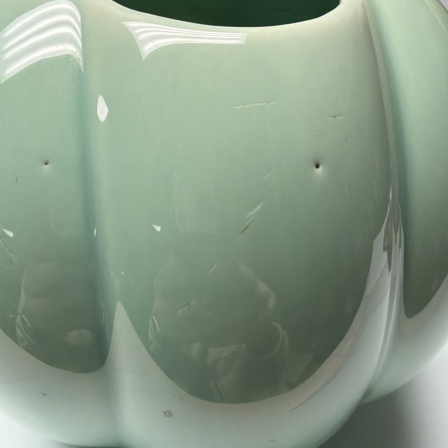 MCM Pittsville Art Pottery Vase Wisconsin 210 WIS Pillow Vase Turquoise Green
