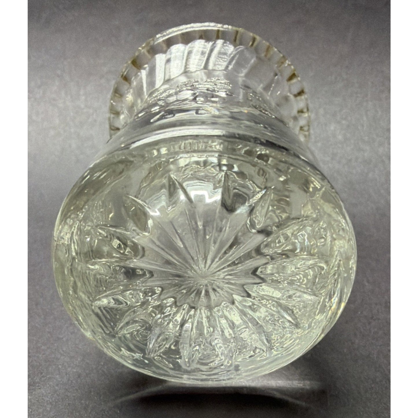 EAPG DC Jenkins Kokomo Glass Three Fruit Toothpick Match Stick Holder Glows