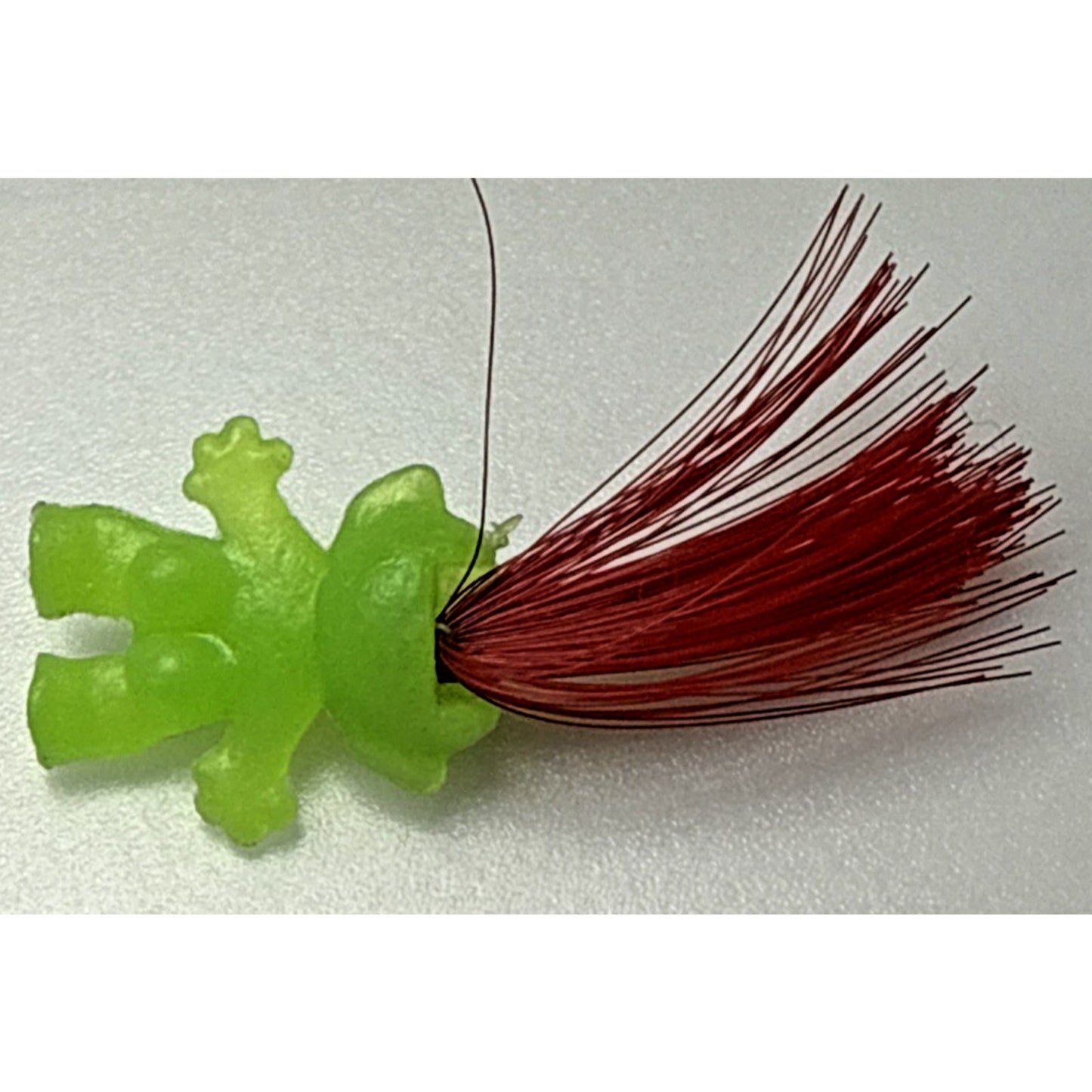 Vintage Mini Troll Doll Green Red Hair Gumball Glows KG Crazy Read