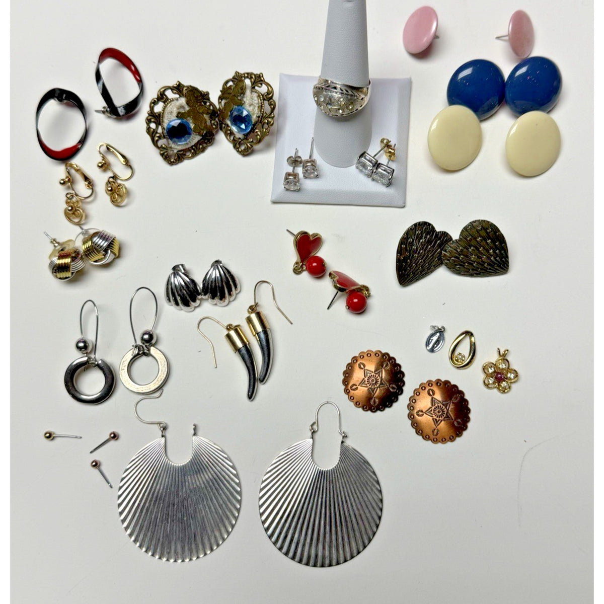 Vintage Lot Modern Jewelry Craft Costume Gemstone Wearable Damage As-Is 2#