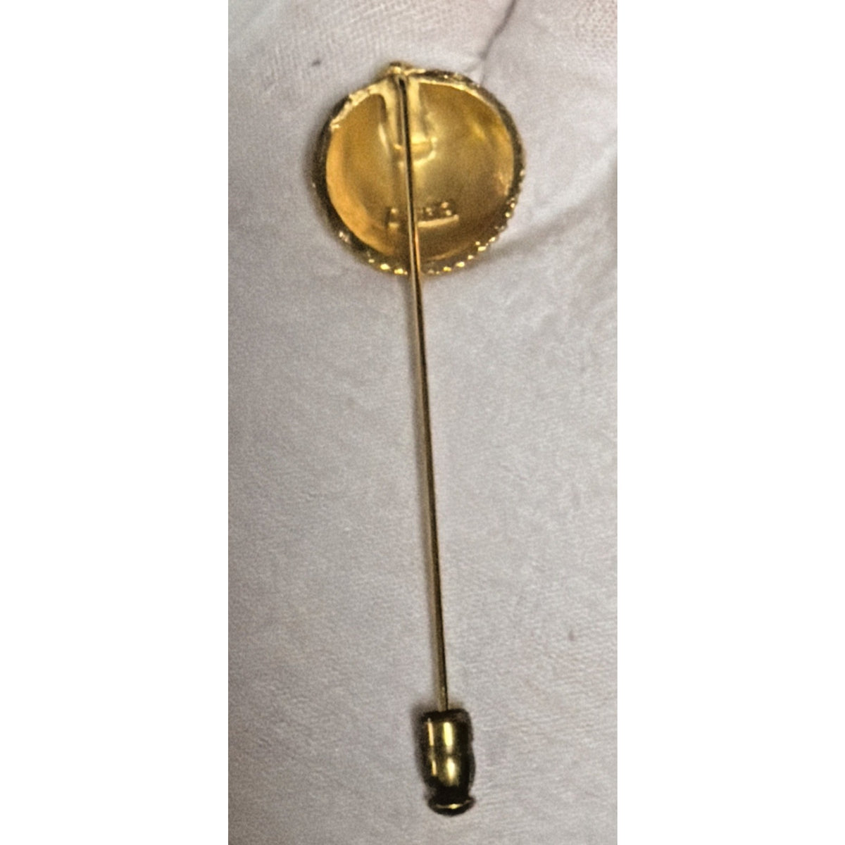 Vintage Trifari Shell Stick Pin Hatpin Clamshell Gold Tone