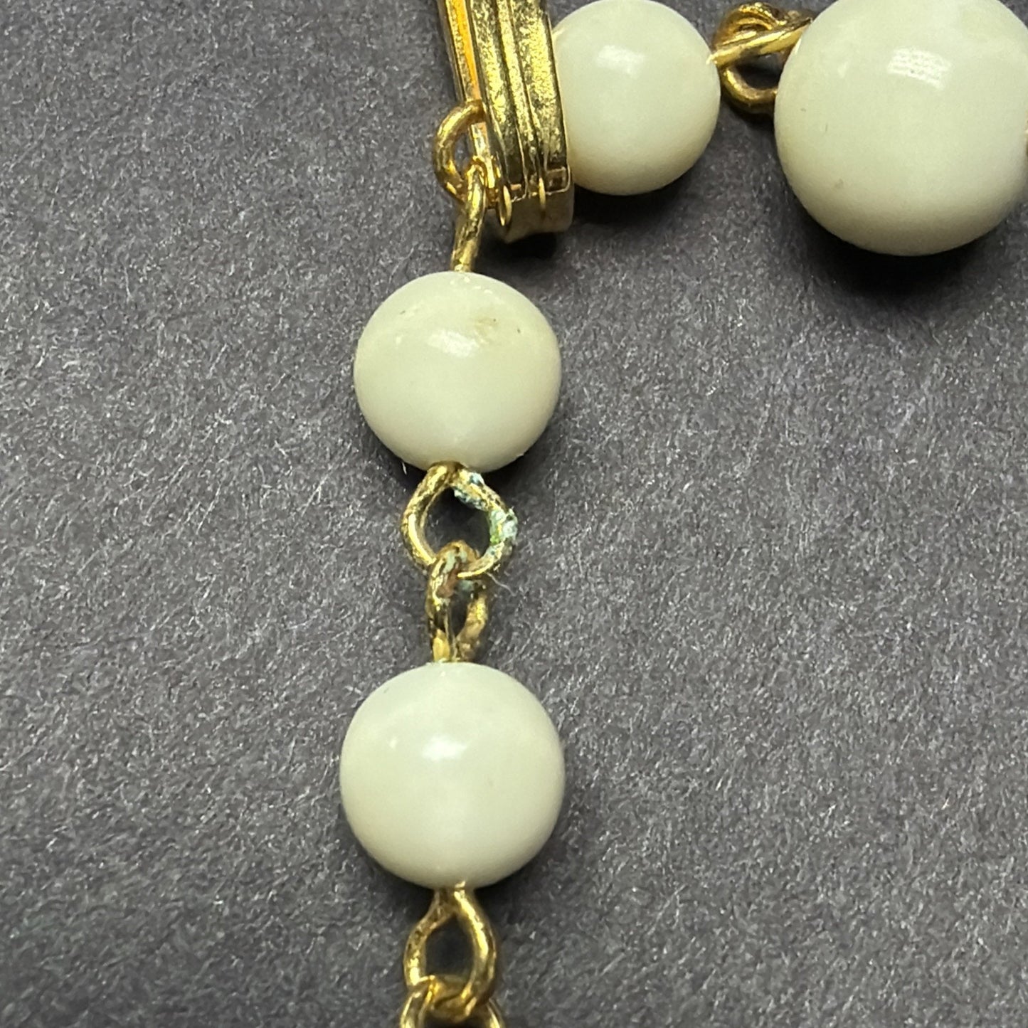 Vtg Crown Trifari White Lucite Blue Enamel Choker Necklace Earrings Set As Is