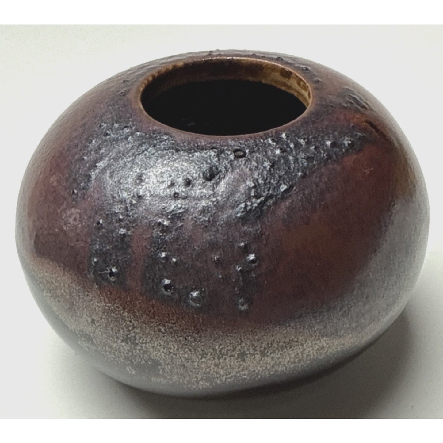 Modern J Wells Studio Art Pottery Stoneware Urn Handle Sugar Jar Covered As-Is