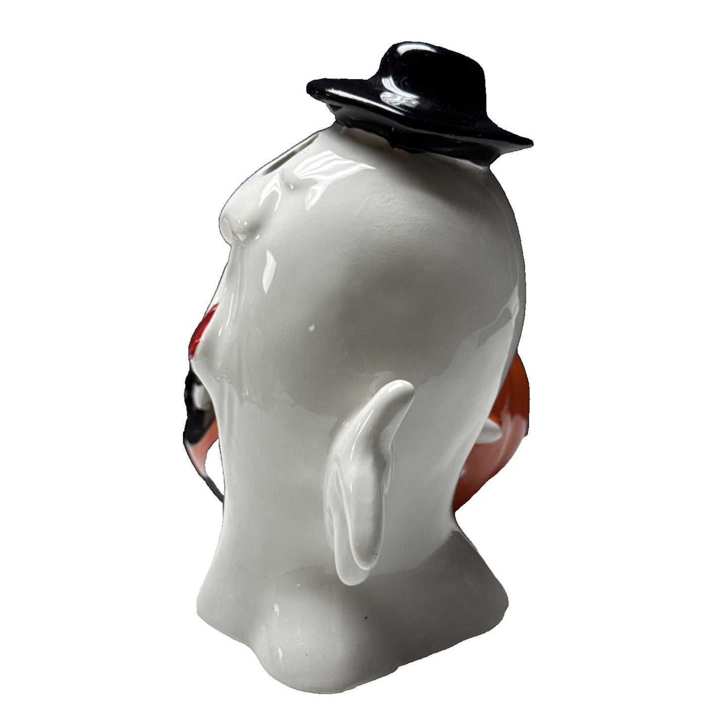 Vtg PR Taiwan Jack O Lantern Pumpkin Ghost Porcelain Figurine Lamp Painted As-Is