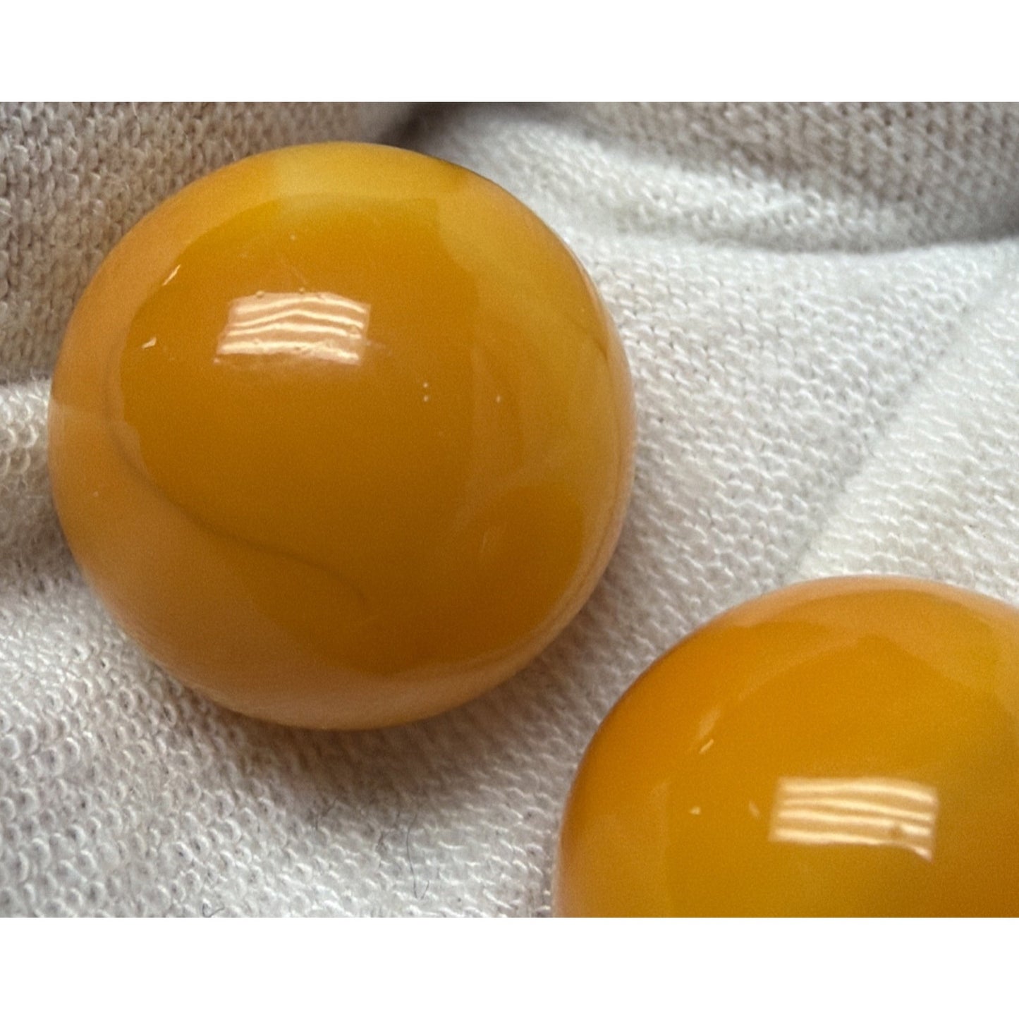 Vtg Lot of 3 Vitro Agate Marble King Orange Marmalade Jelly Butterscotch