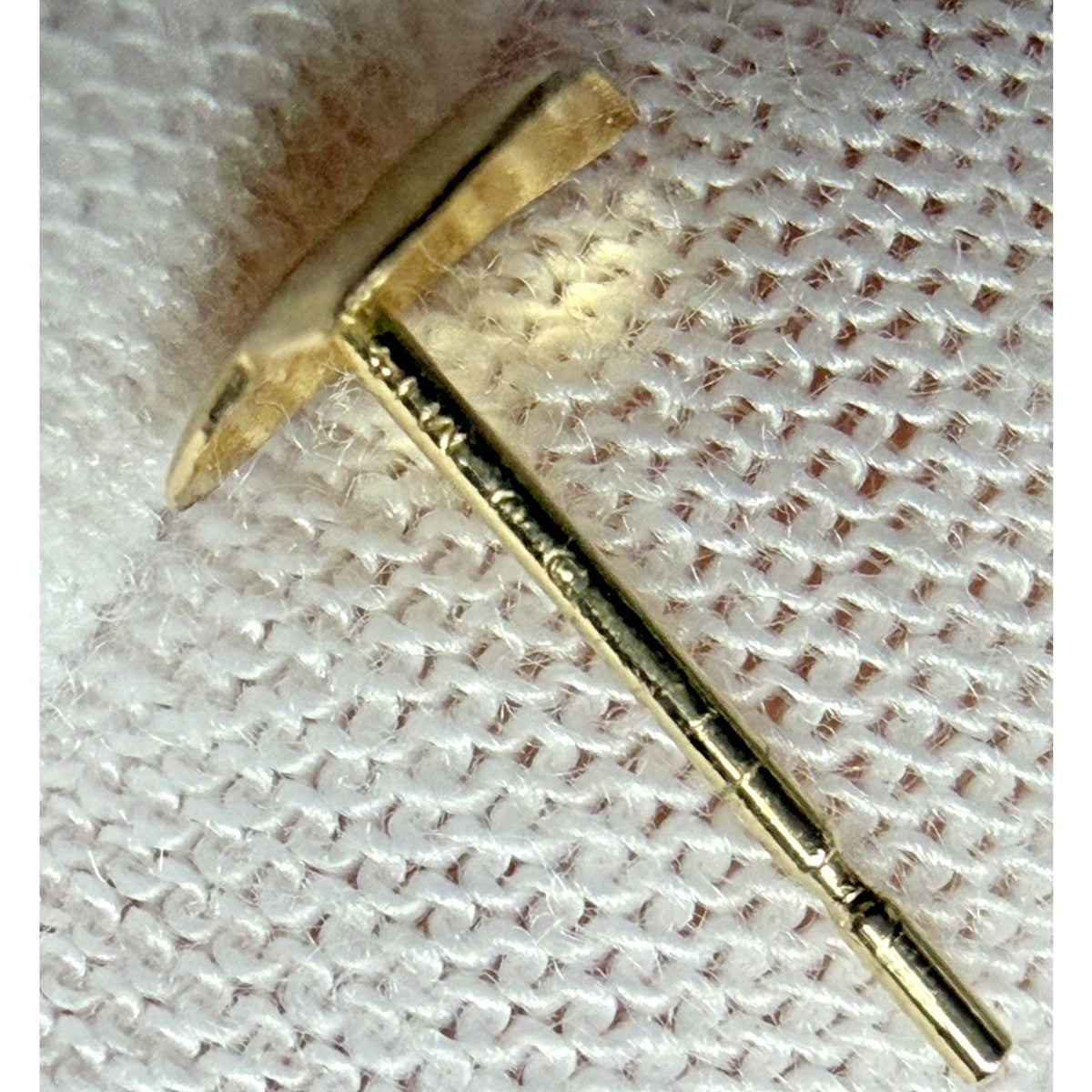 Vintage JCM Jacmel 14k Yellow Gold Diamond Cut Heart Stud Earrings No Backs