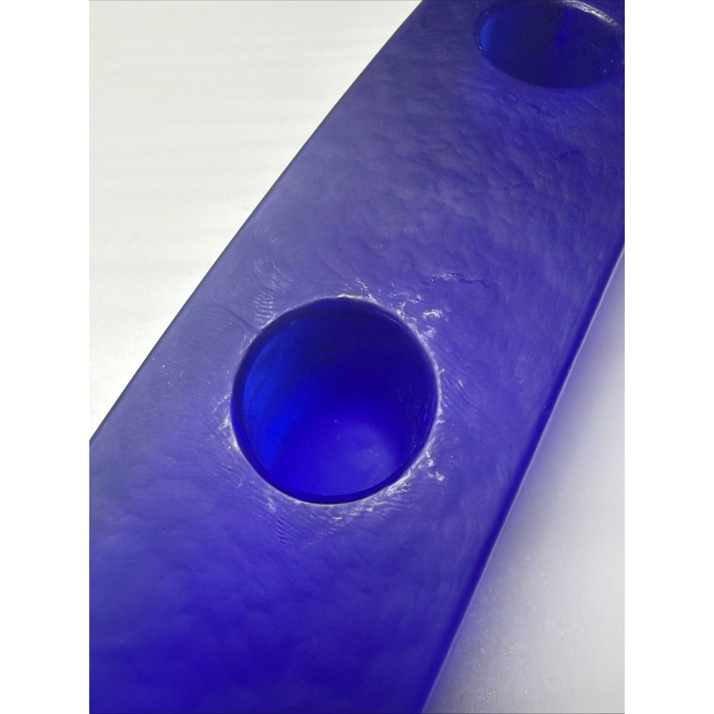 Sasaki Crystal Soichiro Sasakura Anasazi Cobalt Arch Candle Holder Cobalt Blue
