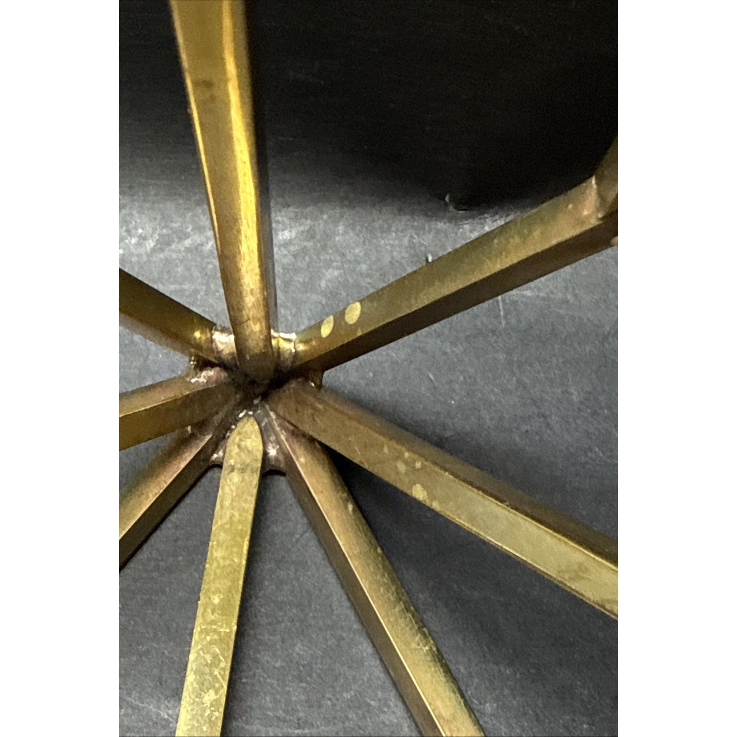 Lot of 2 Brass Geometric Architectural Pyramids Large As-Is