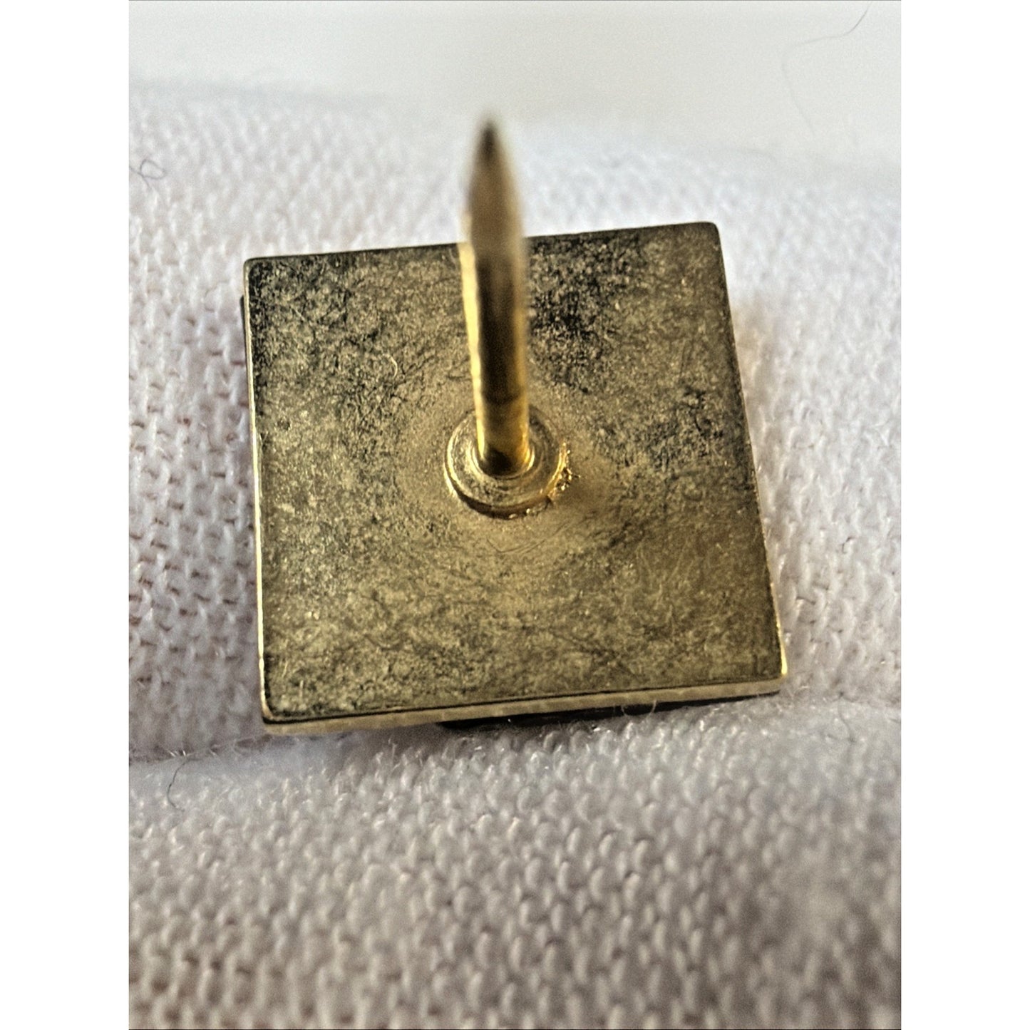 Vintage Pierre Cardin Square Black Lined Gold Tone Tie Bar Pin Tack