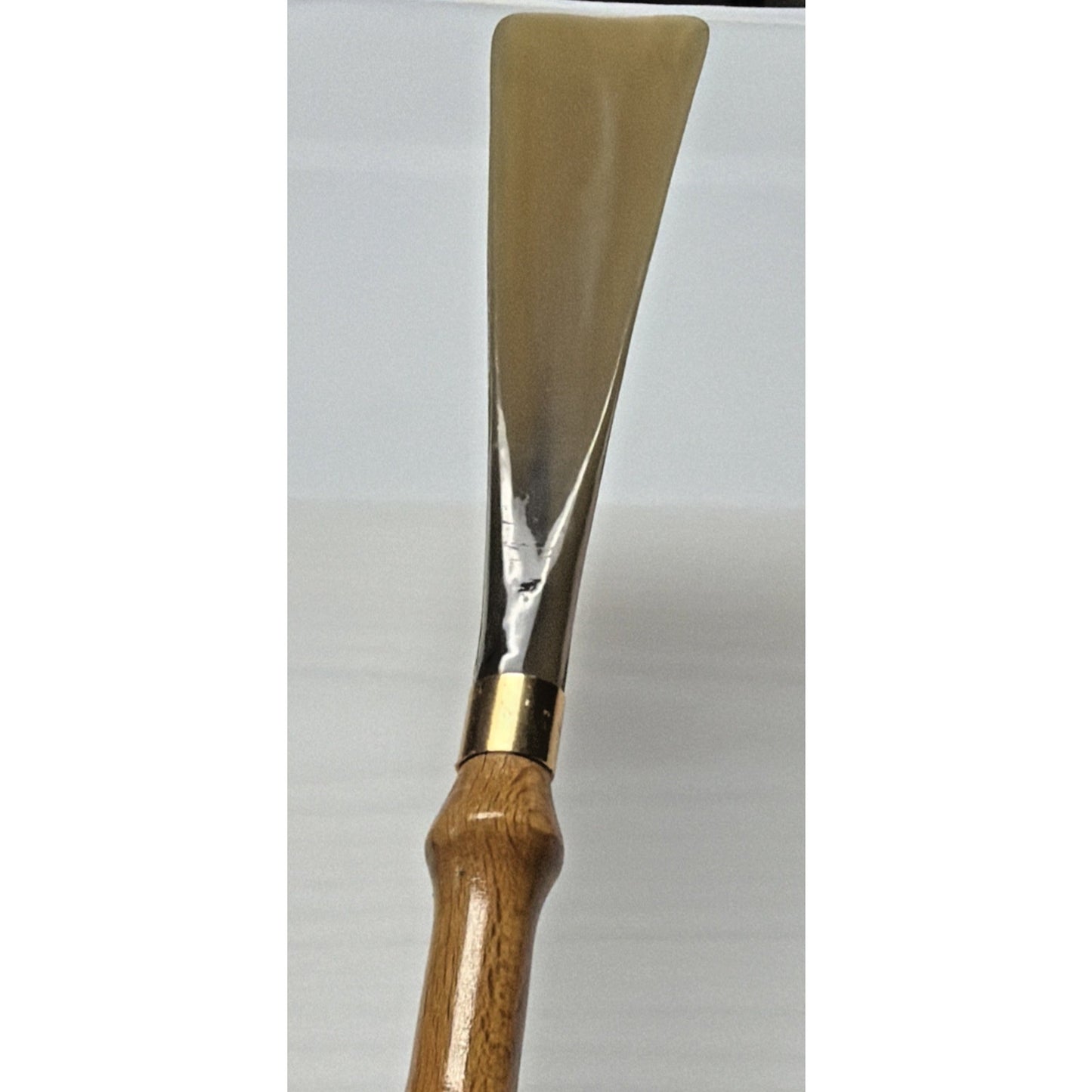 Vintage Poodle Dog Head Shoe Horn Bamboo Wood Chain Lucite Resin Plastic Metal