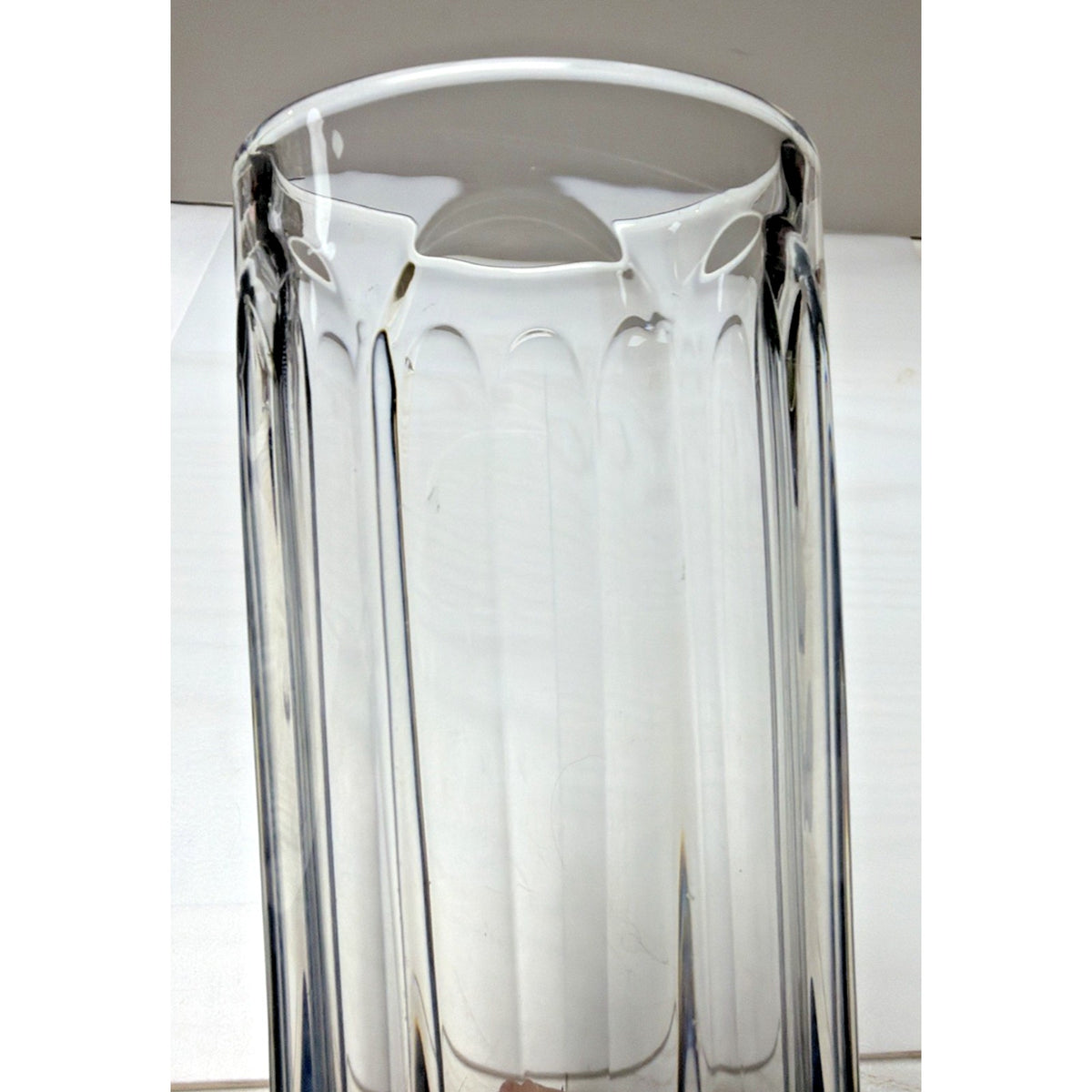 EAPG Heisey Glass Colonial Panel Clear Straw Jar #331 No Lid As Is