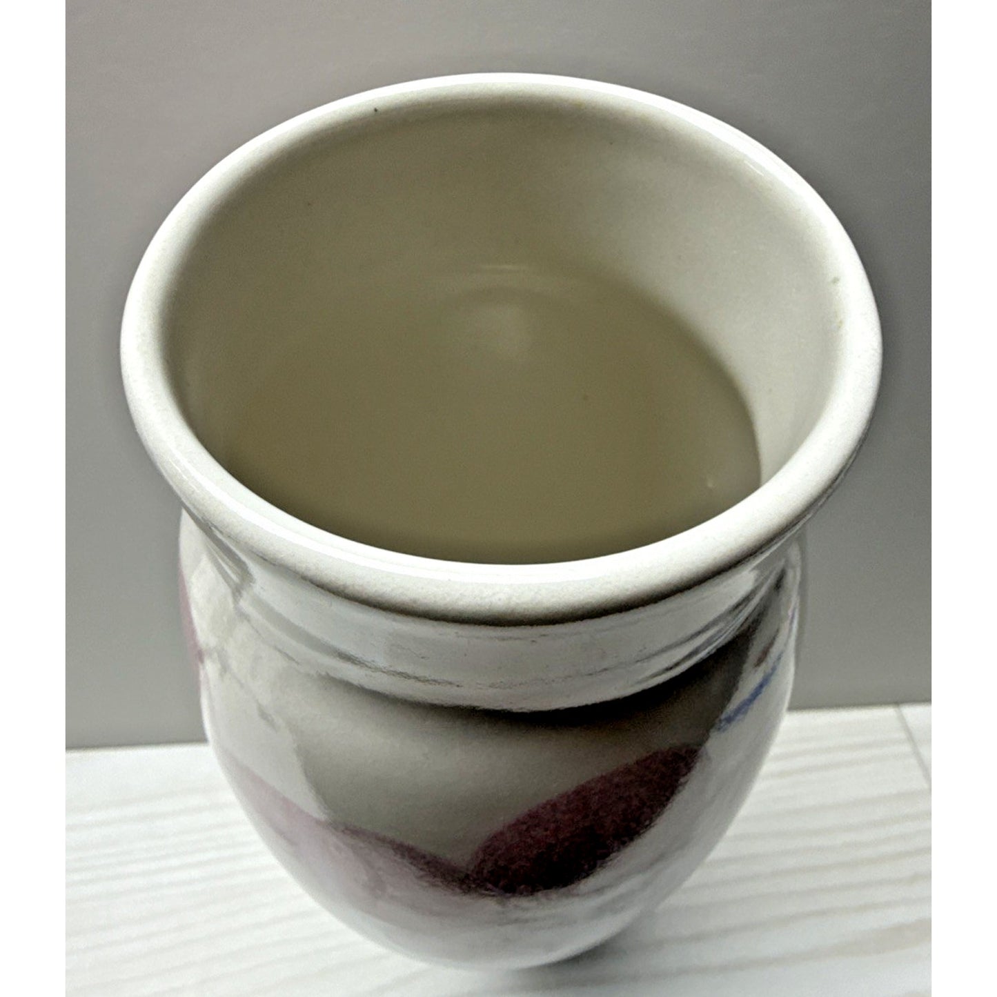 Vintage Leila Lei La Studio Art Pottery Nouveau Style Hand Painted Vase Floral