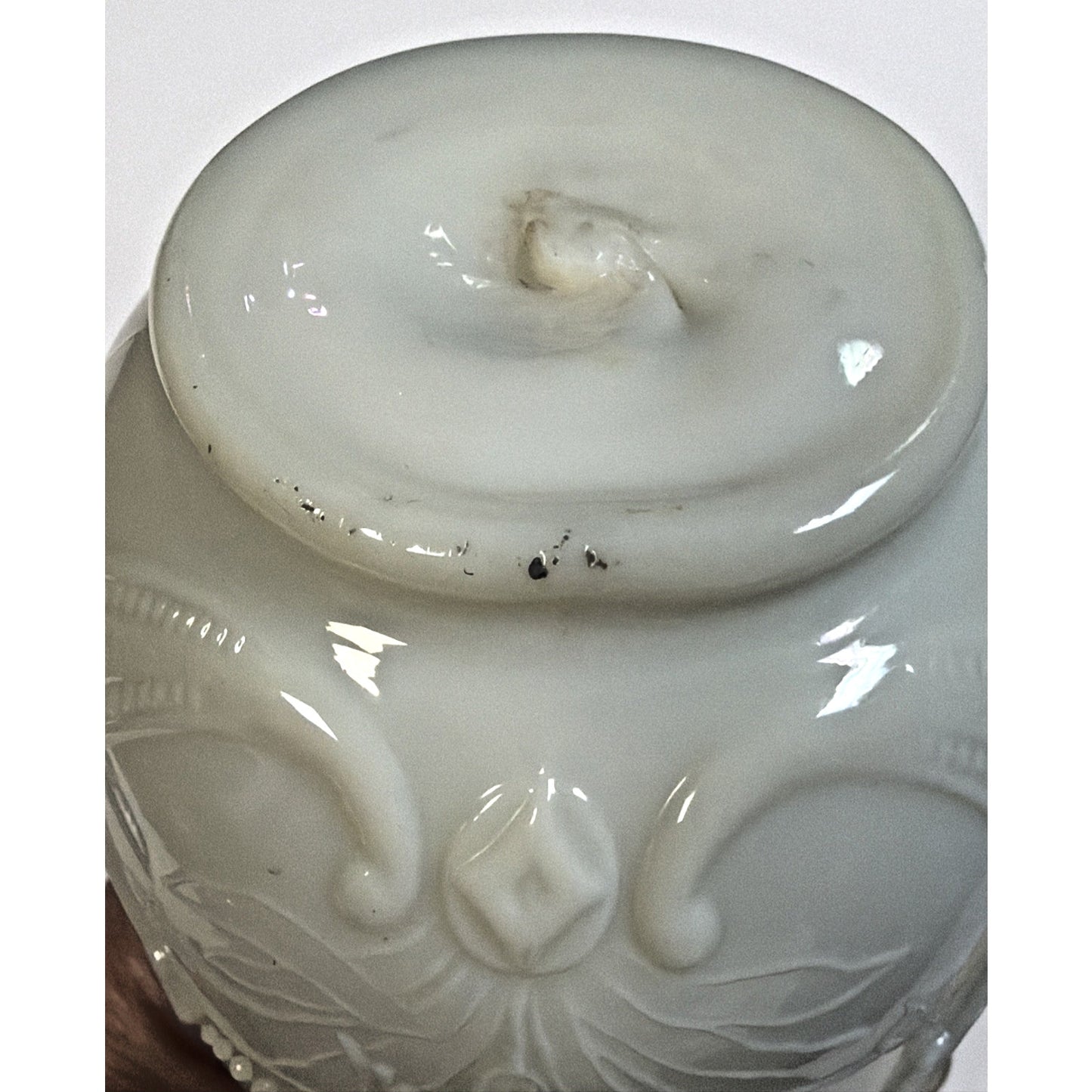 EAPG National Northwood Glass Iris Wild Bouquet Custard Uranium Cruet No Stopper