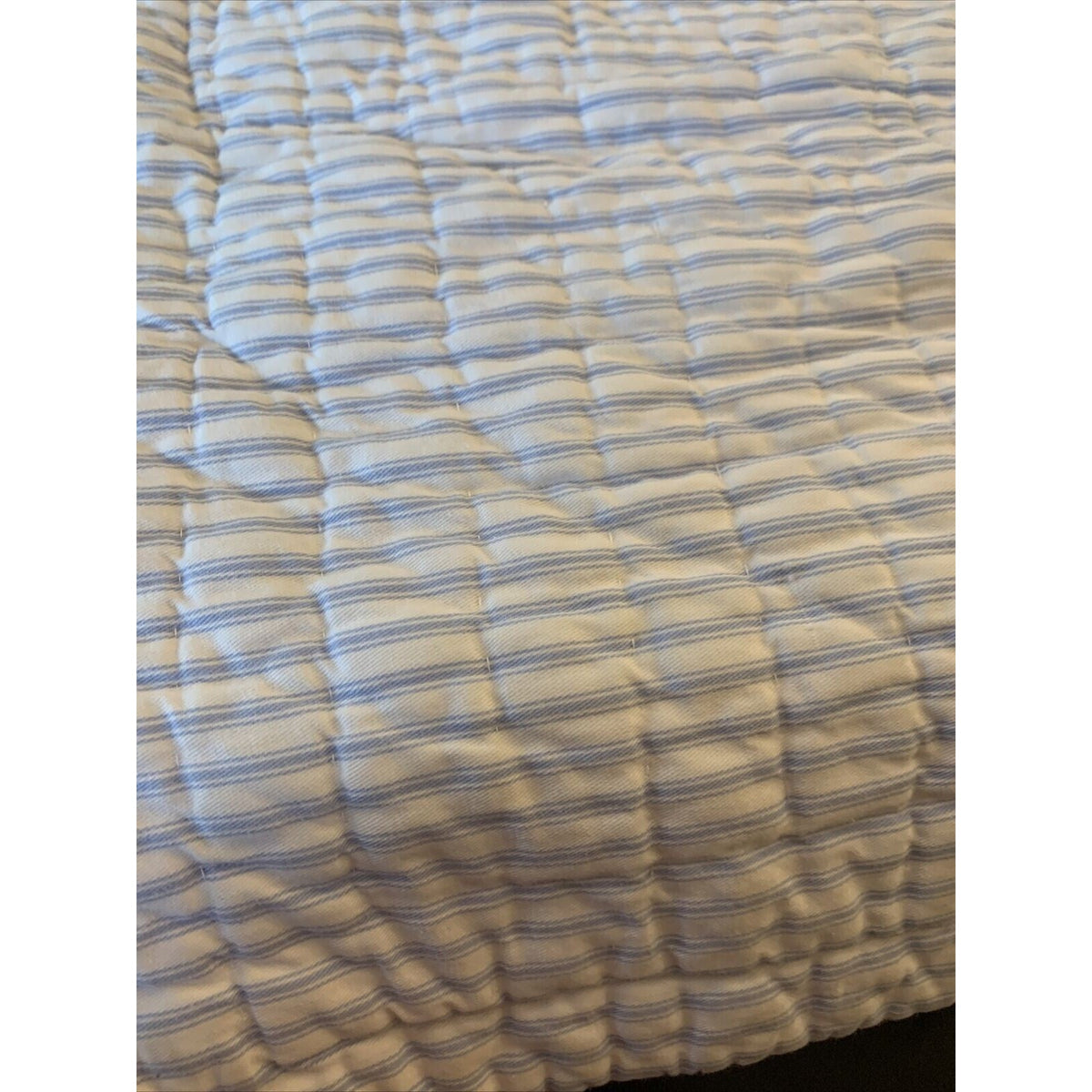 Pottery Barn Kids Jax Construction Cars Semi Truck Quilt Blanket 68 x 86 in