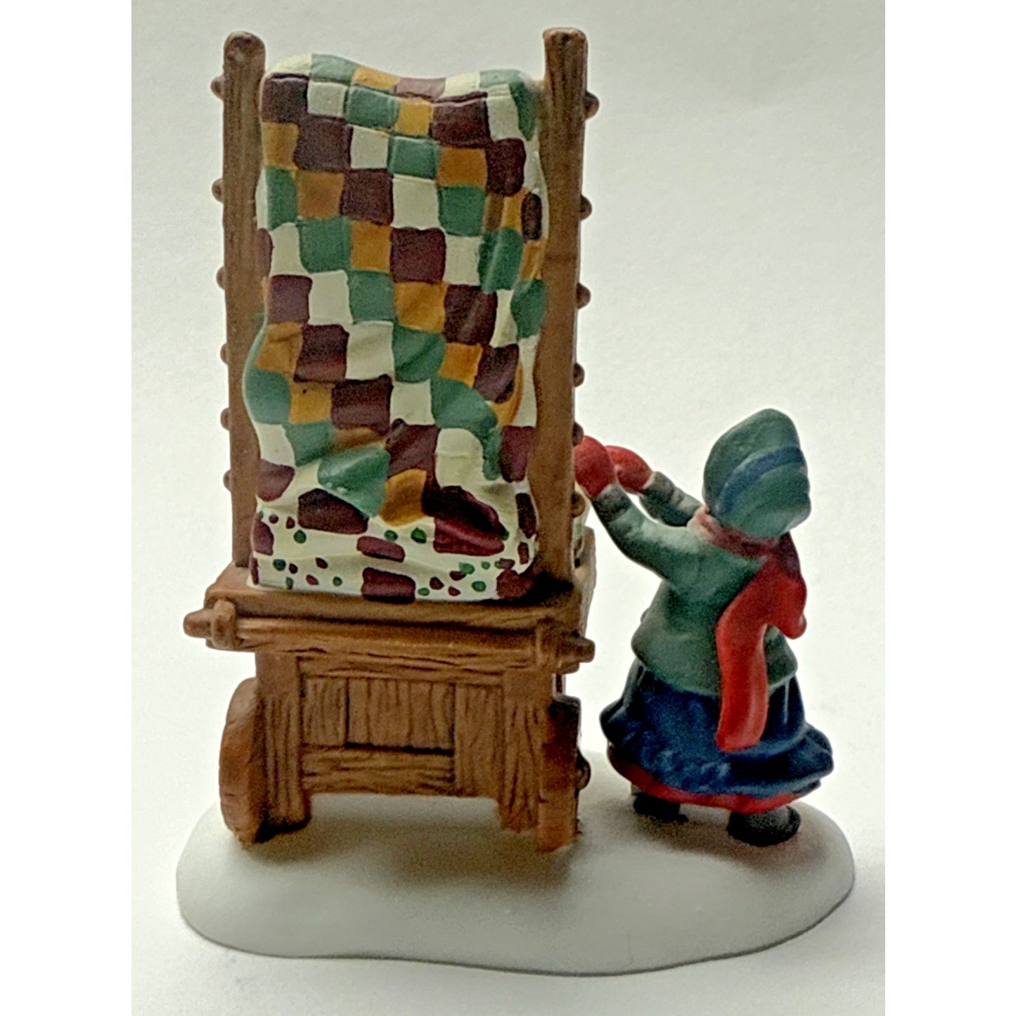 Vintage Set of 2 Dept 56 New England Village Christmas Bazaar Handmade Quilts