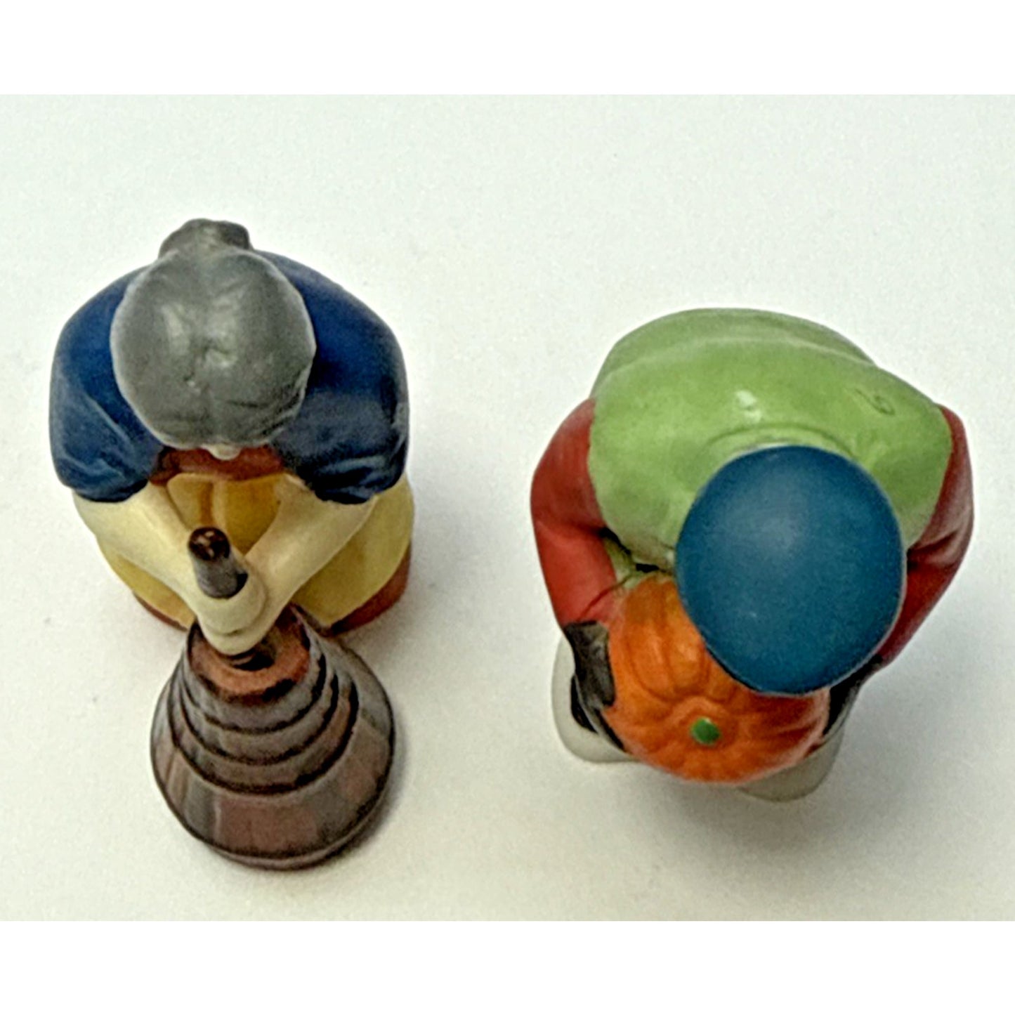 Vtg Lot of 2 Dept 56 Harvest Time Farmer Pumpkin Wife Butter Churn New England