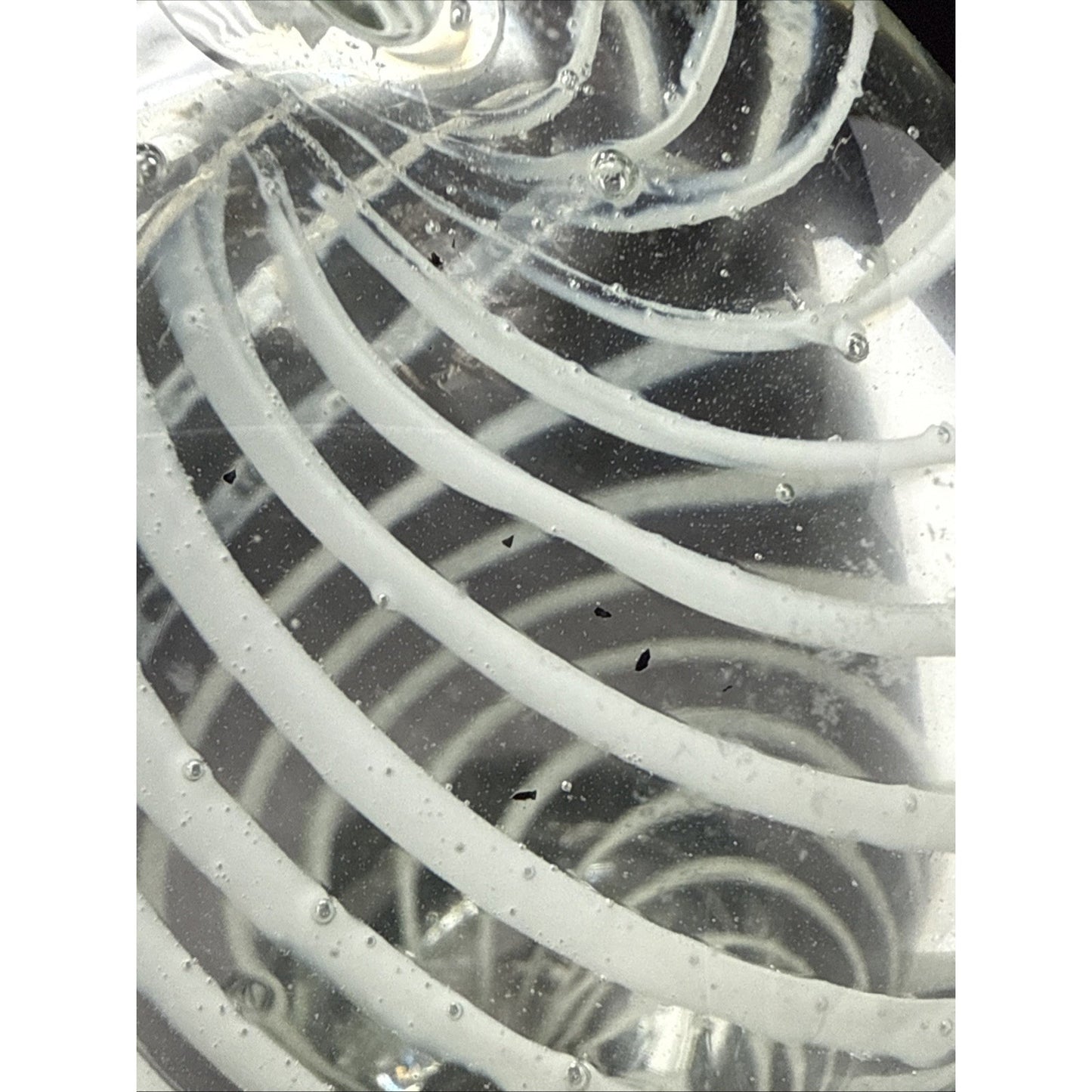 Vintage Blown Glass Mouse White Spiral Curved Tail Figurine Paperweight As Is