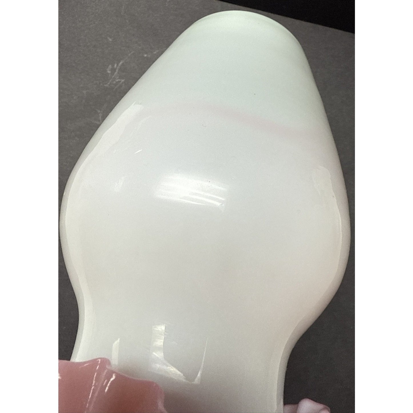 Victorian Lot of 3 Peachblow Glass Crimped Rim Pink White Vases As-Is