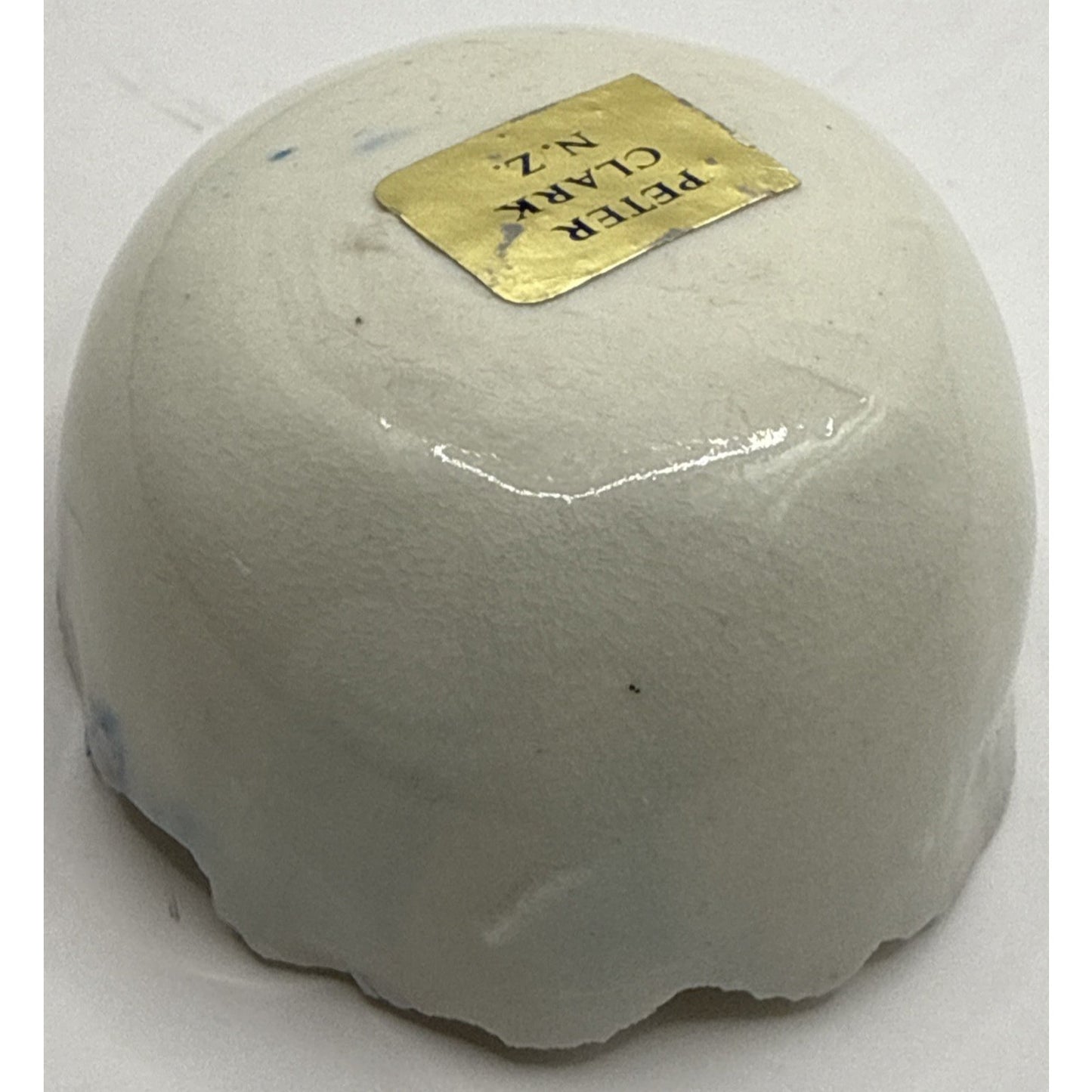 Peter Clark Pottery Fairy Dish Bowl New Zealand Porcelain Rough Edge As-Is