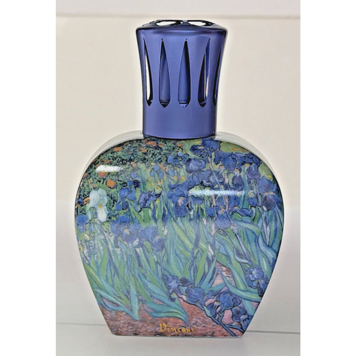 Lampe Berger Goebel Vincent Ceramic Floral Fragrance Lamp Burner Wick Cap Used