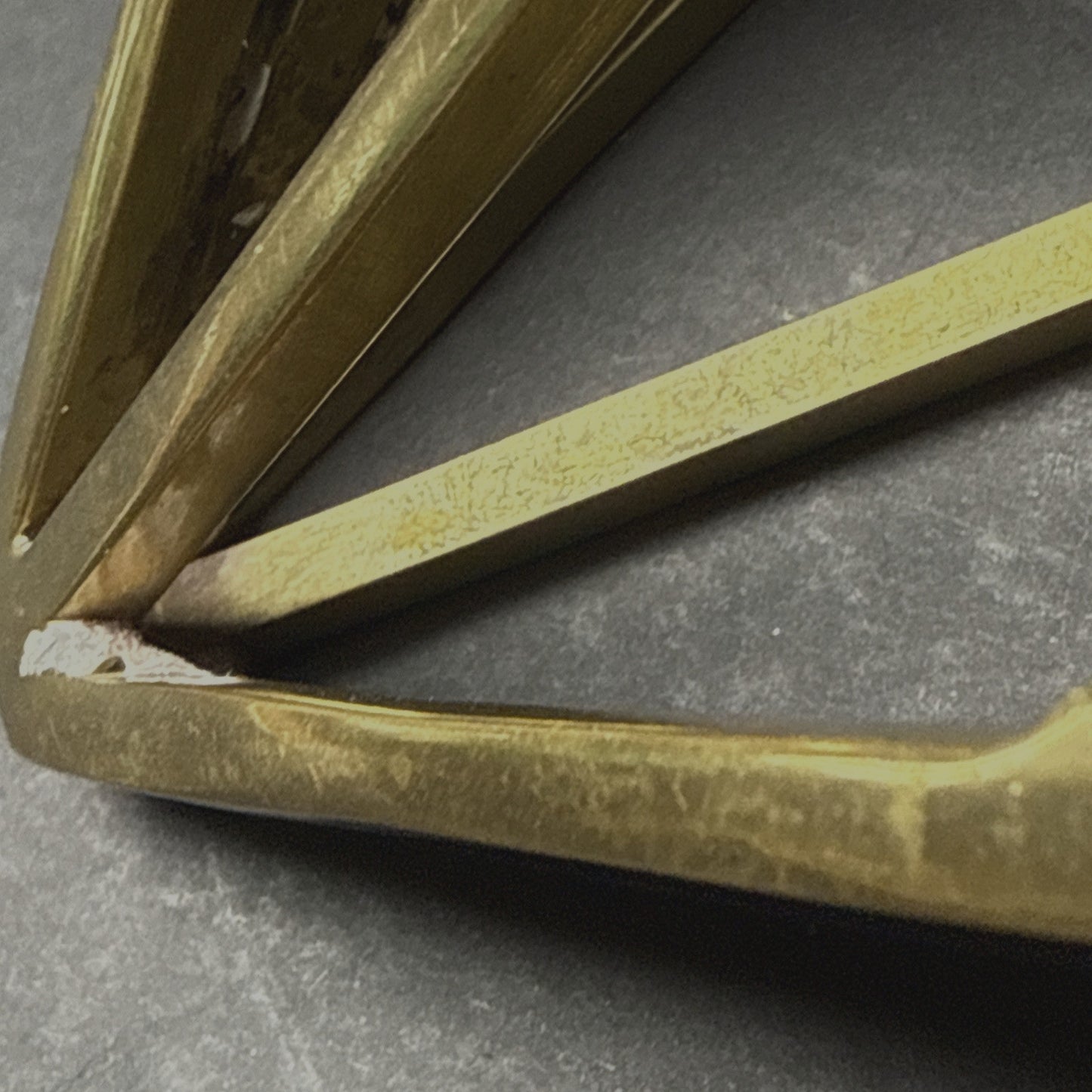 Lot of 2 Brass Geometric Architectural Pyramids Large As-Is