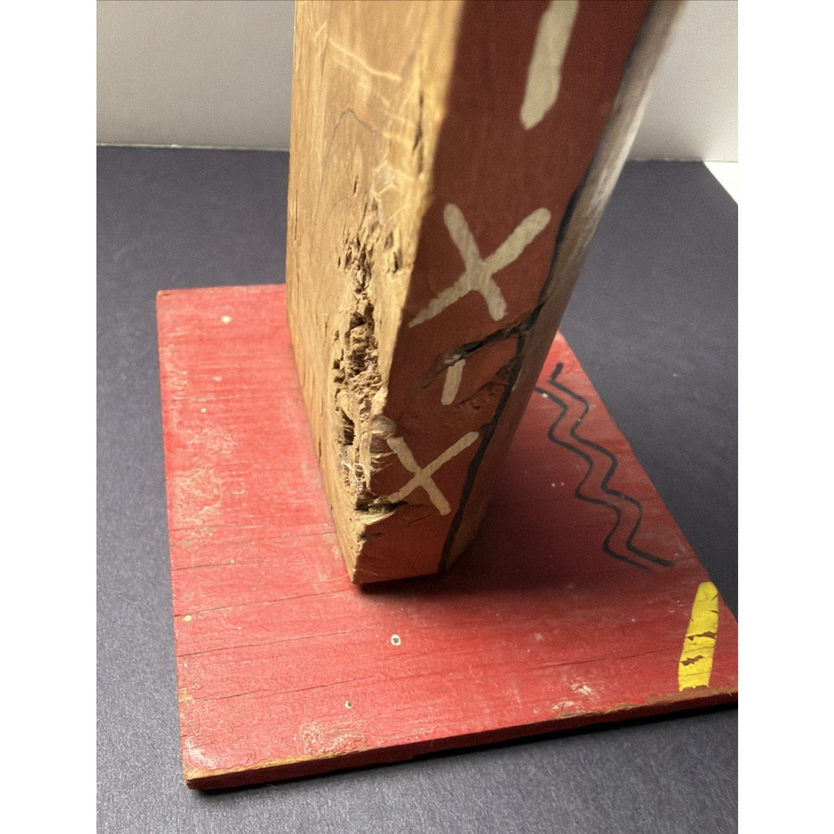 Old Hand Carved Painted Totem Pole Stacked Native Southwest As Is