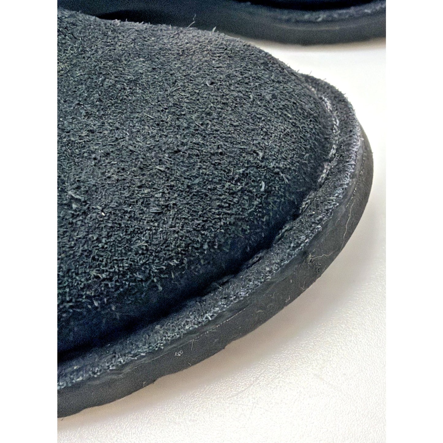 Ugg Elisa Black Suede Shearling Buckle Ankle Boot Sz 6